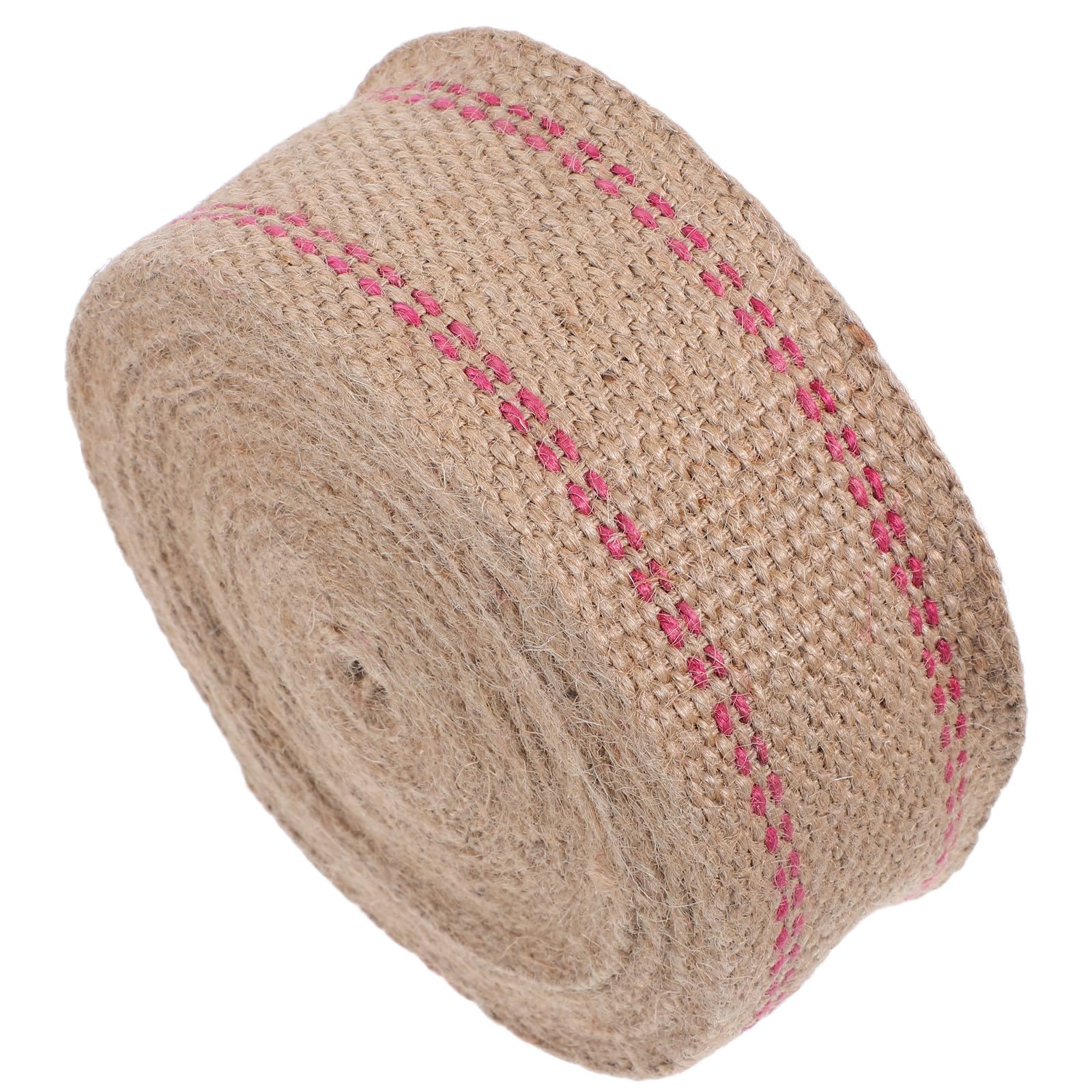 Ruban de Jute Rayé Rouge 6cm x 10m Cabilock pour Chaise et Camping