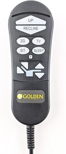 Golden Technologies and Ultra Comfort ZKAD5 - Silla reclinable elevadora de asiento, control remoto a mano, 11 botones, conector de 5 pines, ZKAD5