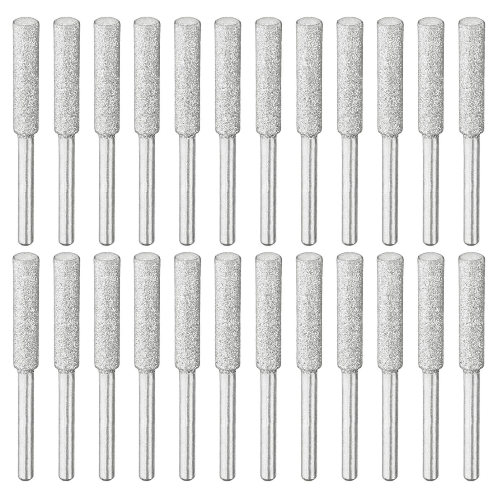 TIXIPEM 24pcs Diamond Chainsaw Sharpener 3/16in, Silver