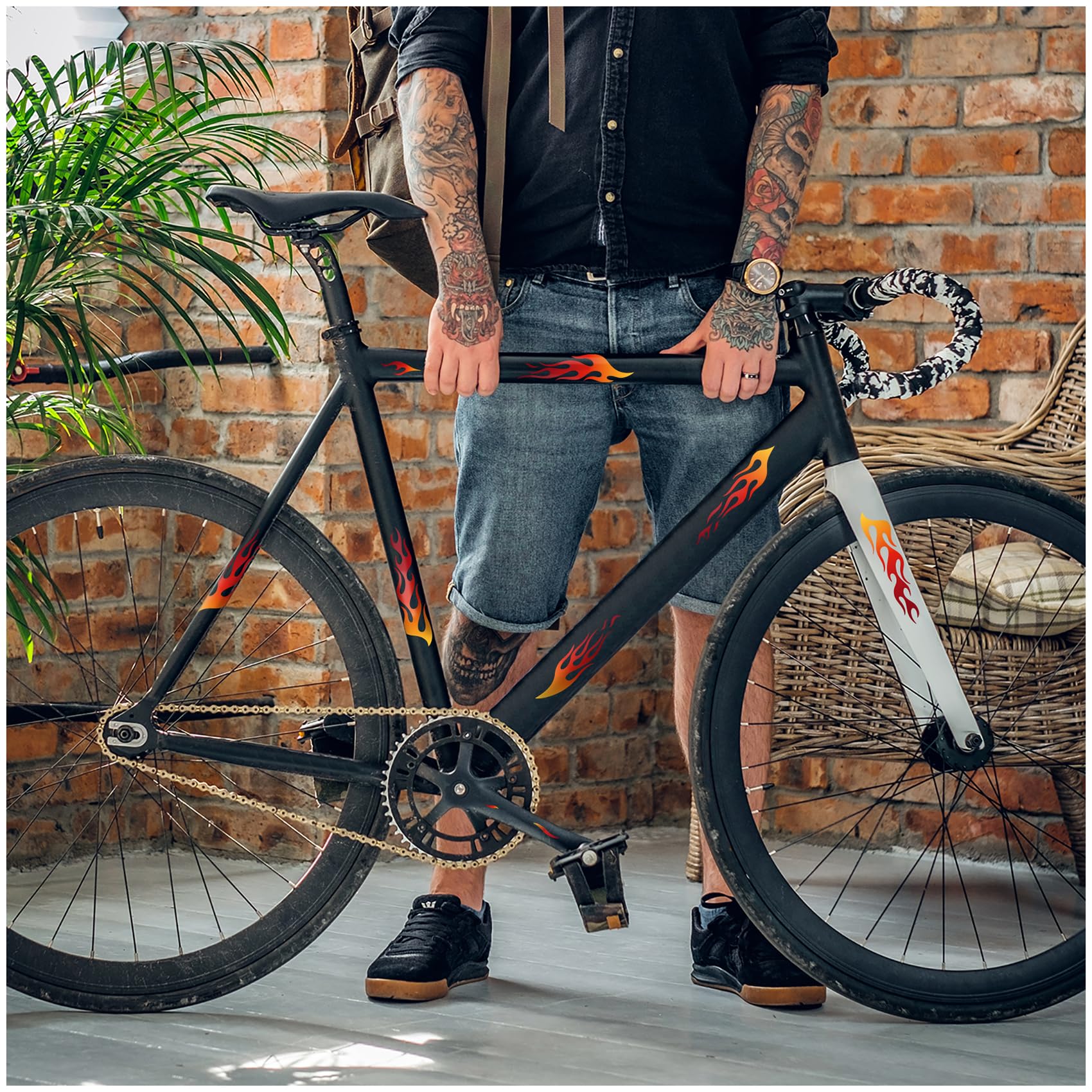 Finest Folia Set di adesivi per bicicletta per bambini, bici da corsa, per bambini, ragazze, ragazzi, decorazione per bicicletta, resistente alle intemperie, impermeabile R231
