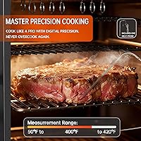 Vista 5 de Vertical Pellet Smoker with Cover & Meat Probe, 4-Rack Electric BBQ Smoker Grill, 616 sq in Cooking Space, Digital LED Temperature Control for