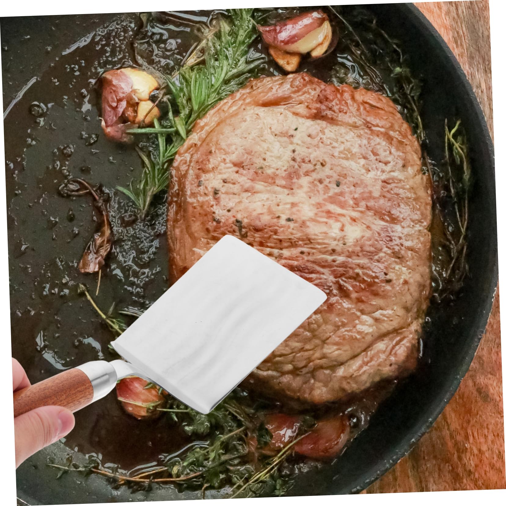 Amosfun 4 Pezzi Spatola da Cucina Cibo Pala Strumenti Cazzuola da Cucina Spatola per Friggere Bistecca da a Fornitura Antiaderente Strumento di Cottura in Metallo