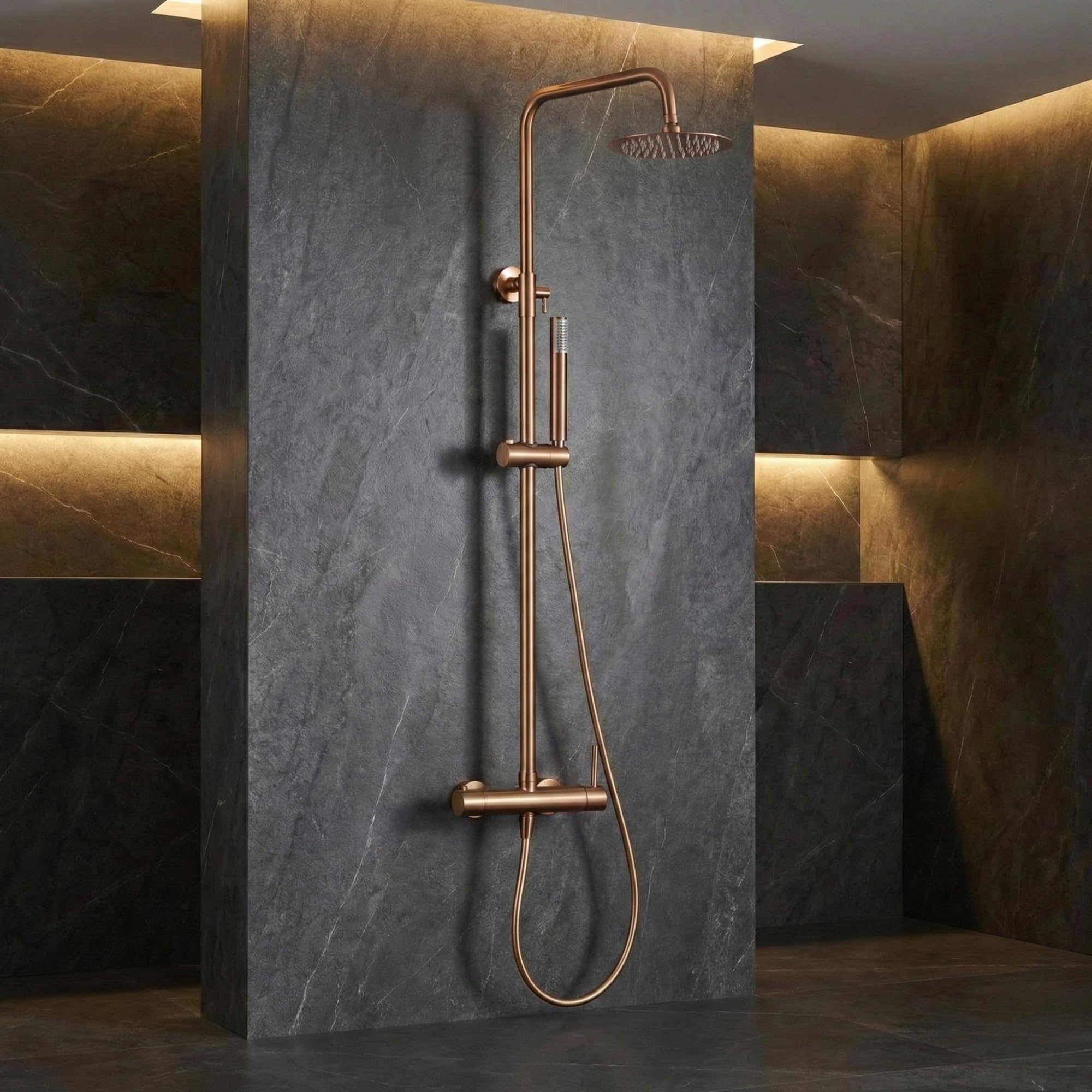 Colonne de douche laiton avec robinet réglable pour rénover votre douche