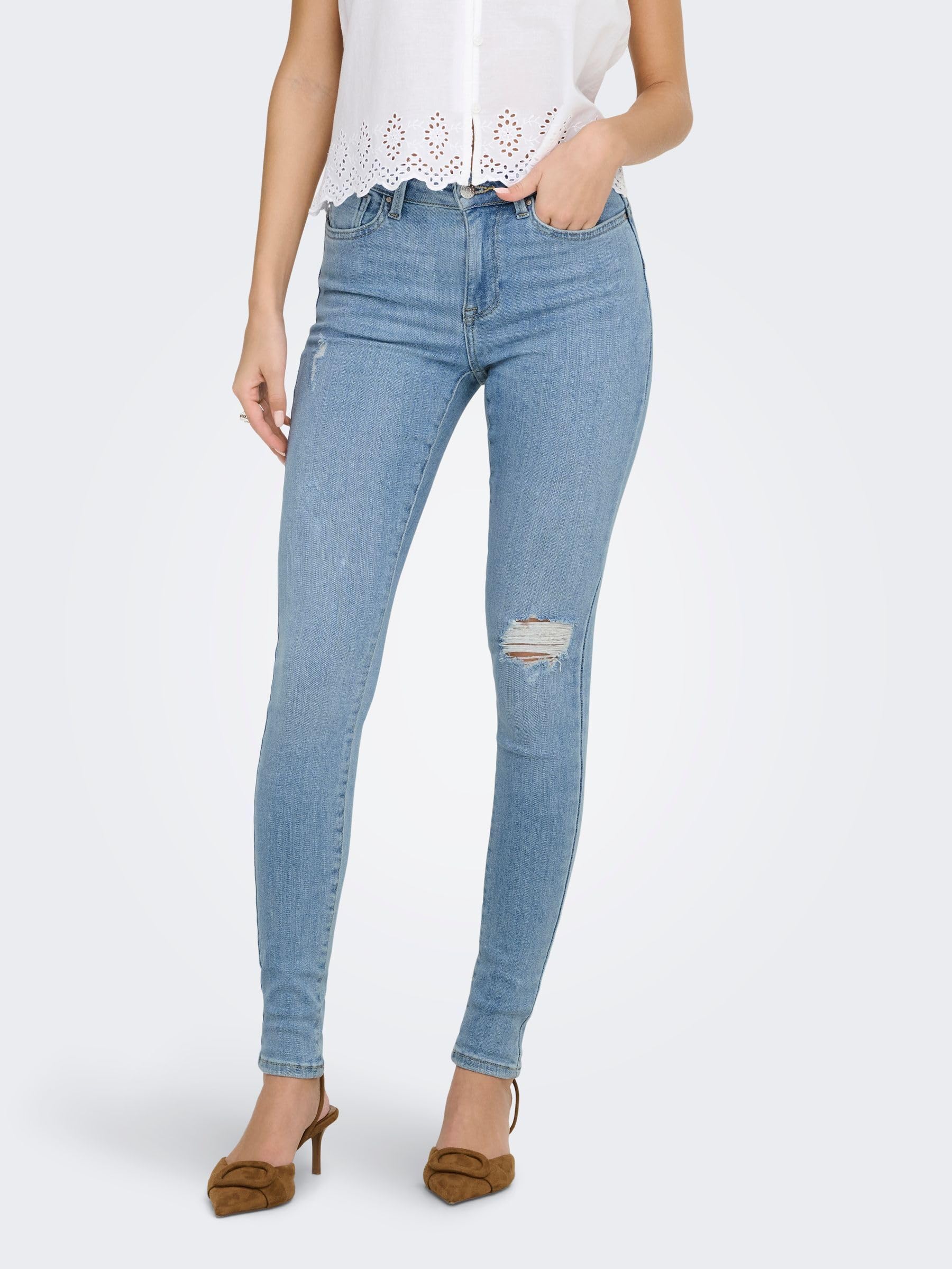 ONLY Damen Onlpower Mid Sk Push Dt DNM Rea264 Noos