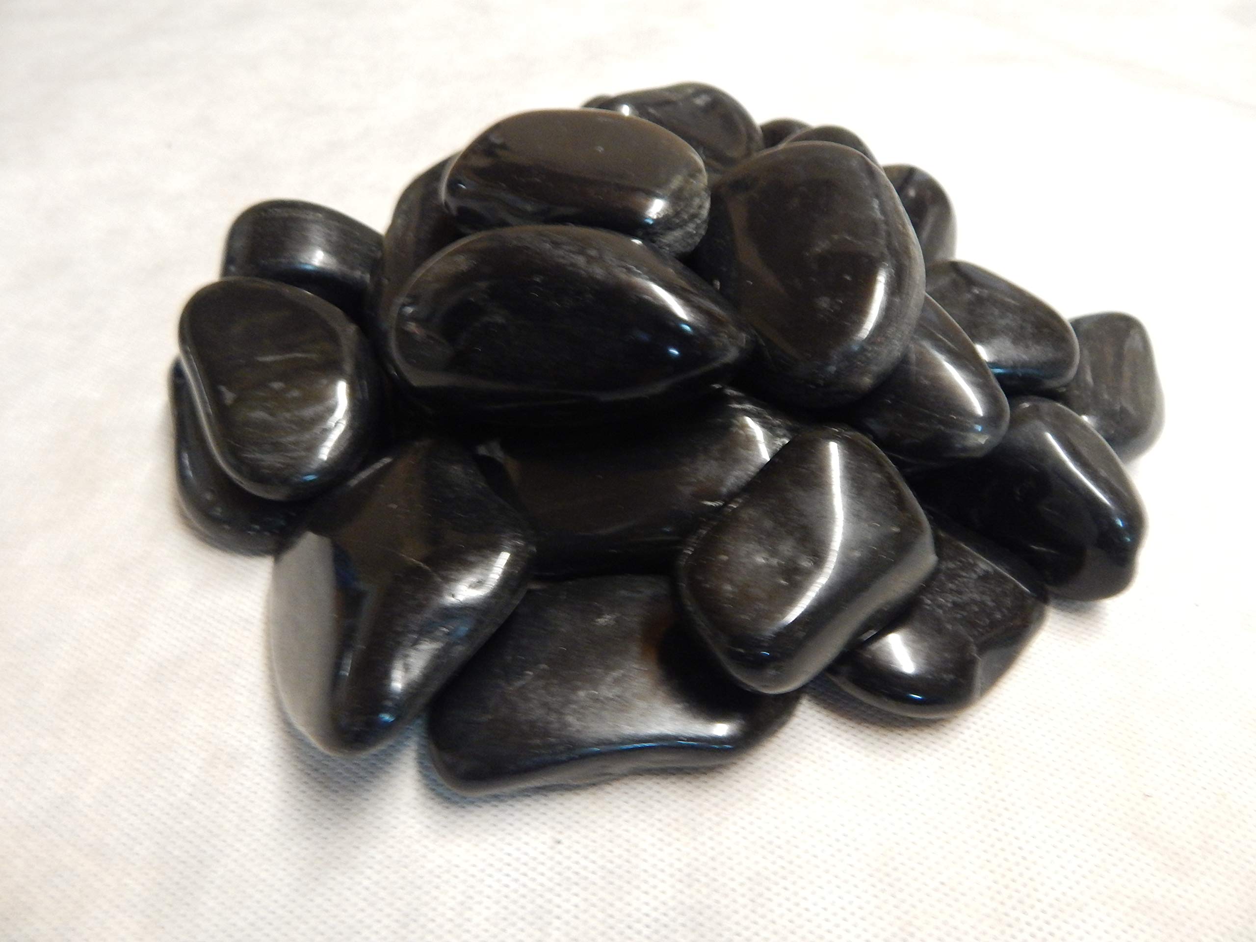 Guijarros pulidos, grava brillante, guijarros de río, guijarros, grava de jardín, grava ornamental, negra o marrón - varias cantidades (160 kg negro)
