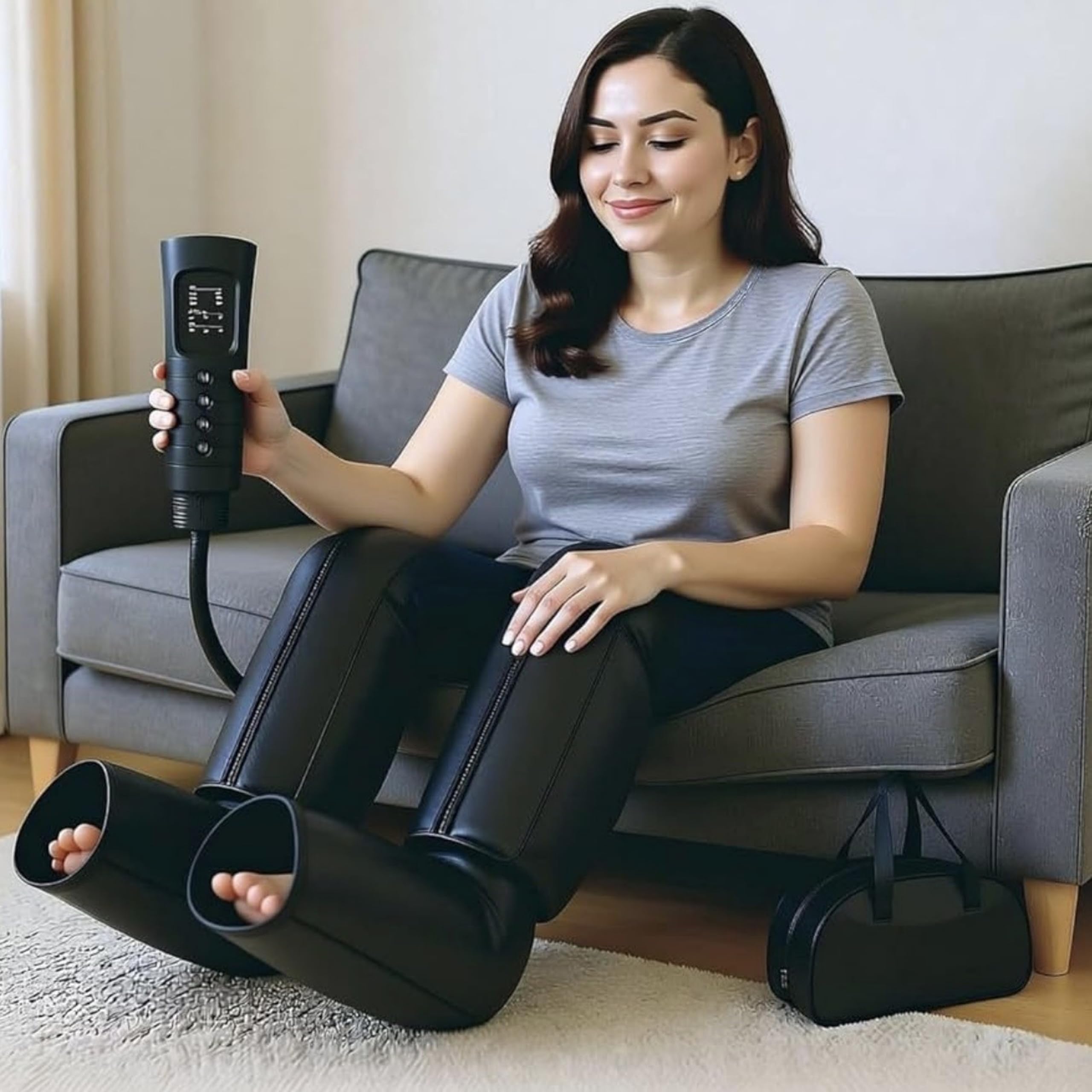 MoCho® Beinmassagegerät Lymphdrainage Gerät Recovery Boots Luftdruck – Elektrische Beinmassage mit Kompression für Durchblutung & Regeneration – Massagegerät Beine gegen Schmerzen & Muskelkater