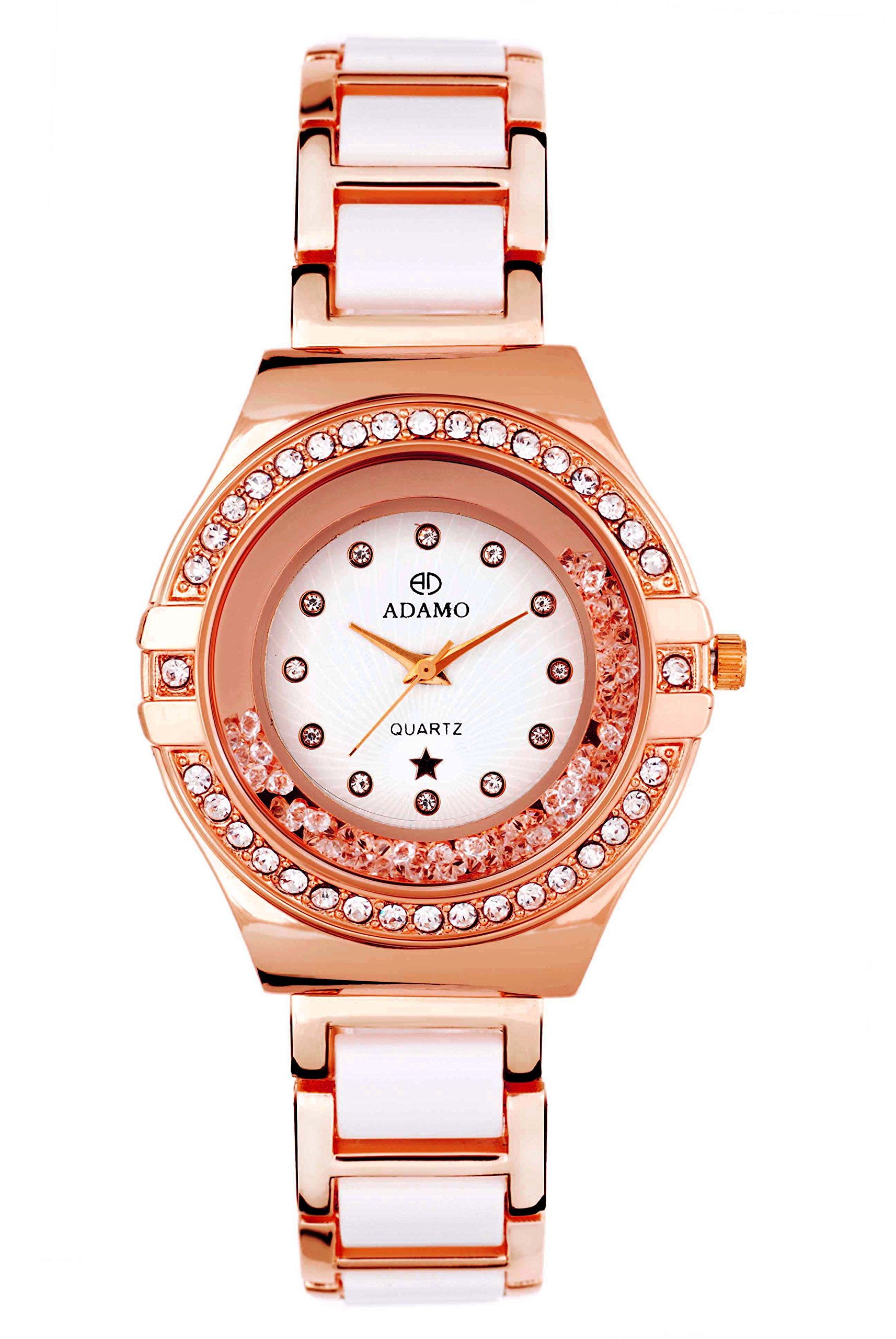 ADAMO Adele White Dial Womens & Girls Watch A352KM01 (B01M1KTXJG) Amazon Price History, Amazon Price Tracker