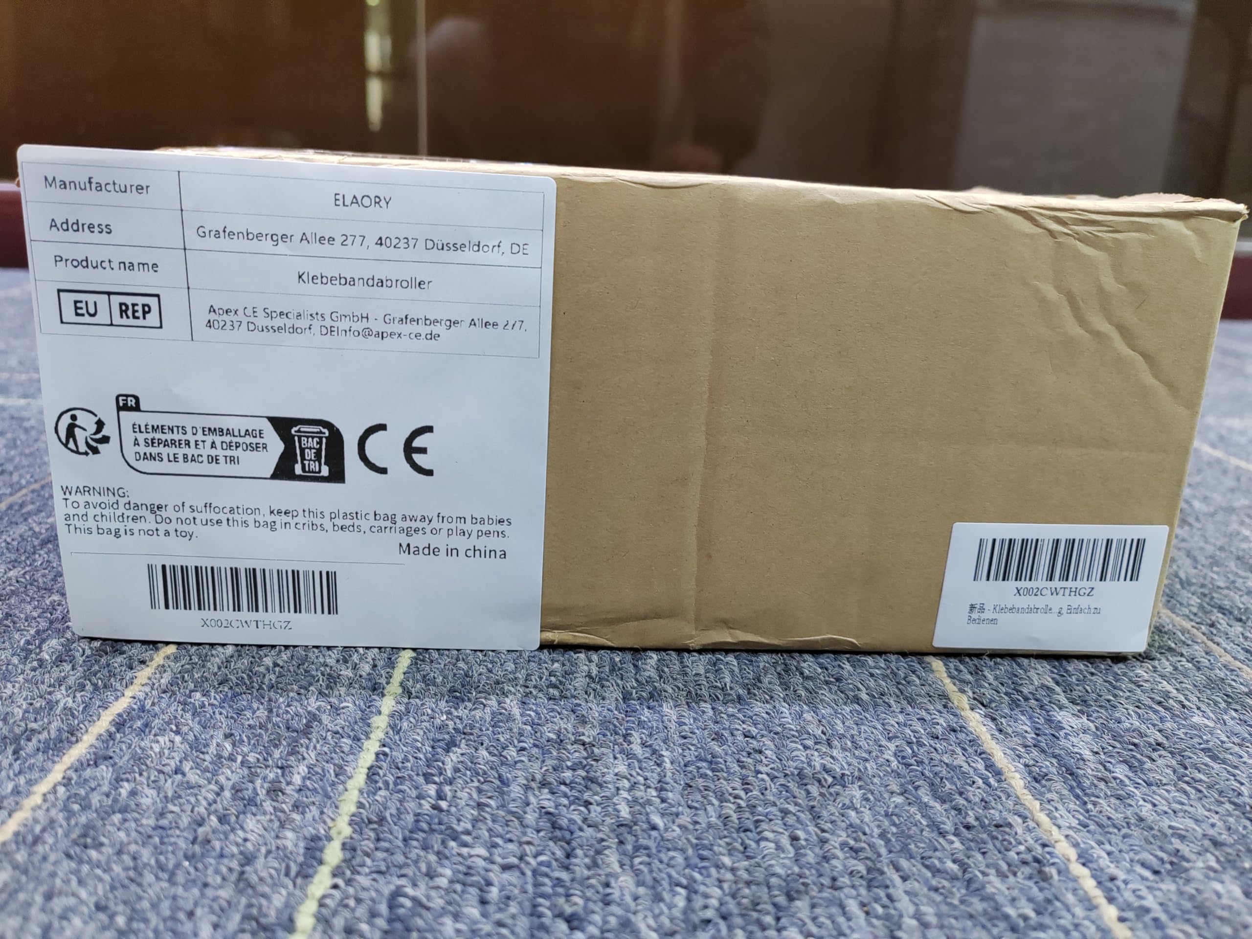 Nastro adesivo professionale, 75 mm, con telaio in metallo, per imballaggio, spedizione e trasloco, facile da usare