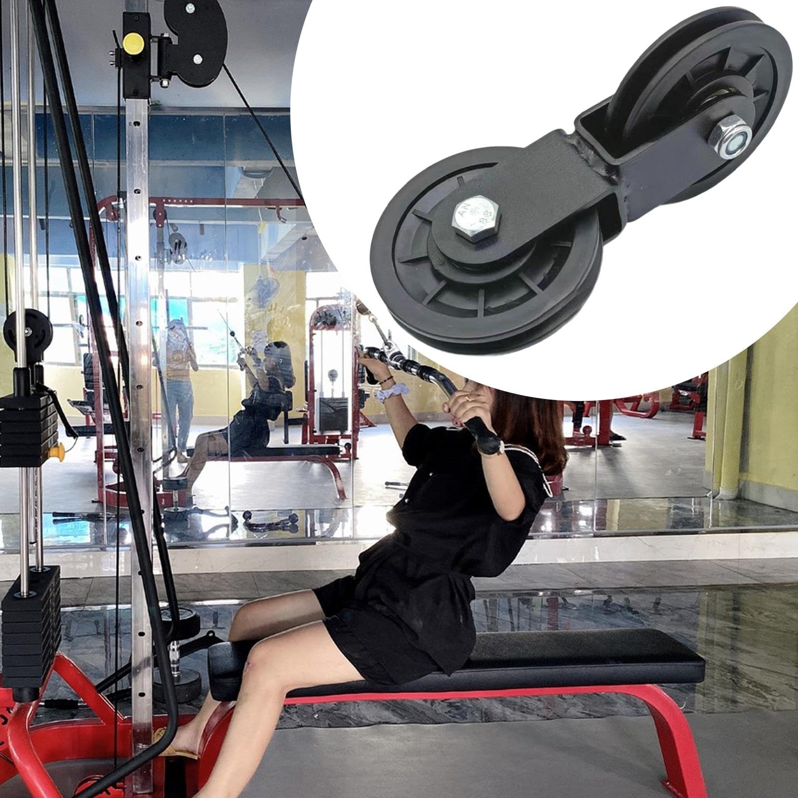 Accesorios Profesionales para Equipos de Fitness con Polea Doble, Polea Transversal de