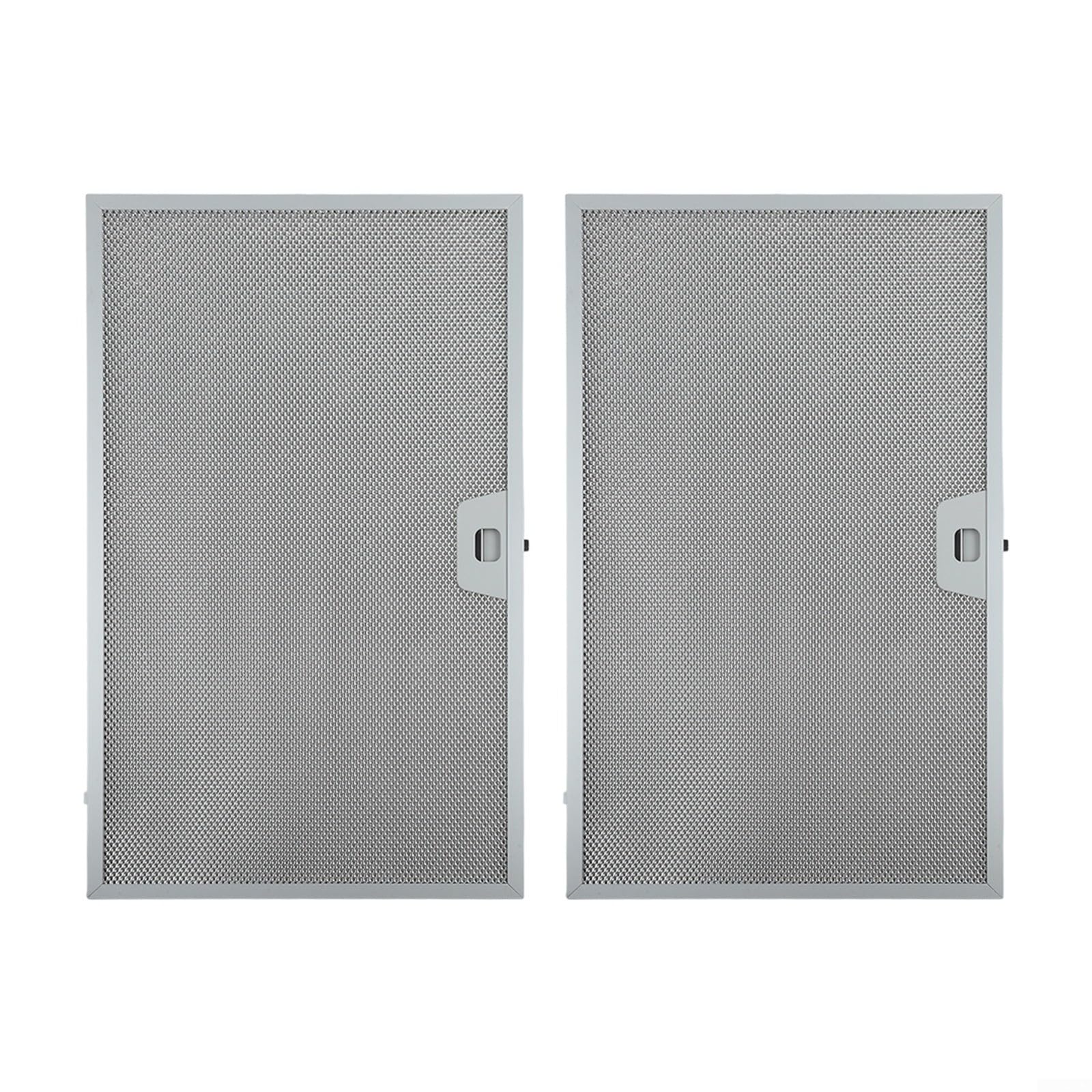 Paquete de 2 filtros para campana extractora de 506 x 300 x 9 mm, malla metálica, filtro de grasa, color plateado, 5 capas de aluminio para campanas extractoras de cocina