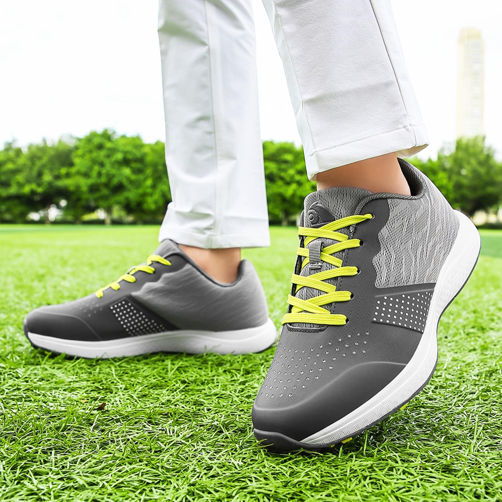 SDEQA Golfschuhe für Herren wasserdichte Professionelle Golfschuhe Turnschuhe atmungsaktive Für Den Outdoor- Und Indoor-Golf-Training