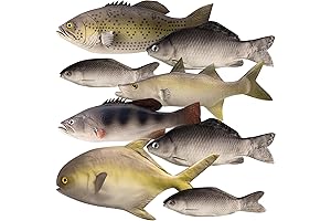 8 Pcs Gyotaku Fish Toy, Lifelike Fake Fish Set