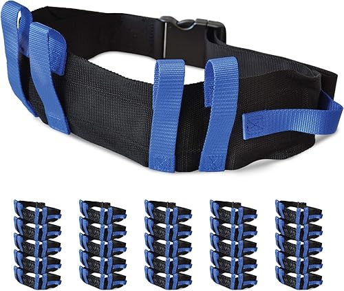 NYOrtho Cinturón de transferencia con 6 asas - Cinturón de puerta con hebilla de liberación rápida - Asistencia de elevación para ancianos y