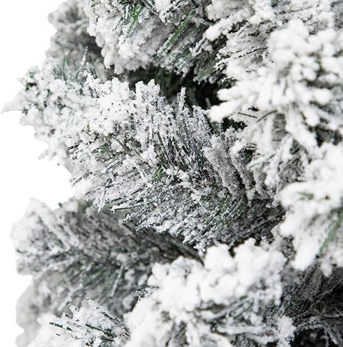 Miniatura 6 de Northlight Árbol de Navidad artificial con lápiz de pino verde tradicional flocado sin luz, 6 x 20 pulgadas