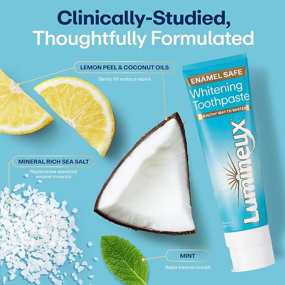 Lumineux Teeth Whitening Toothpaste, Peroxide Free, Fluoride Free, 3.75 oz
