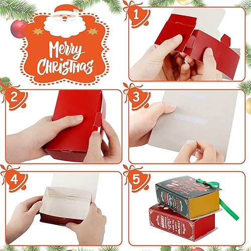 Miniatura 3 de Outus Cajas de galletas de Navidad, cajas de chocolate para panadería, cajas para hornear, cajas de lata de galletas, cajas de golosinas de lata