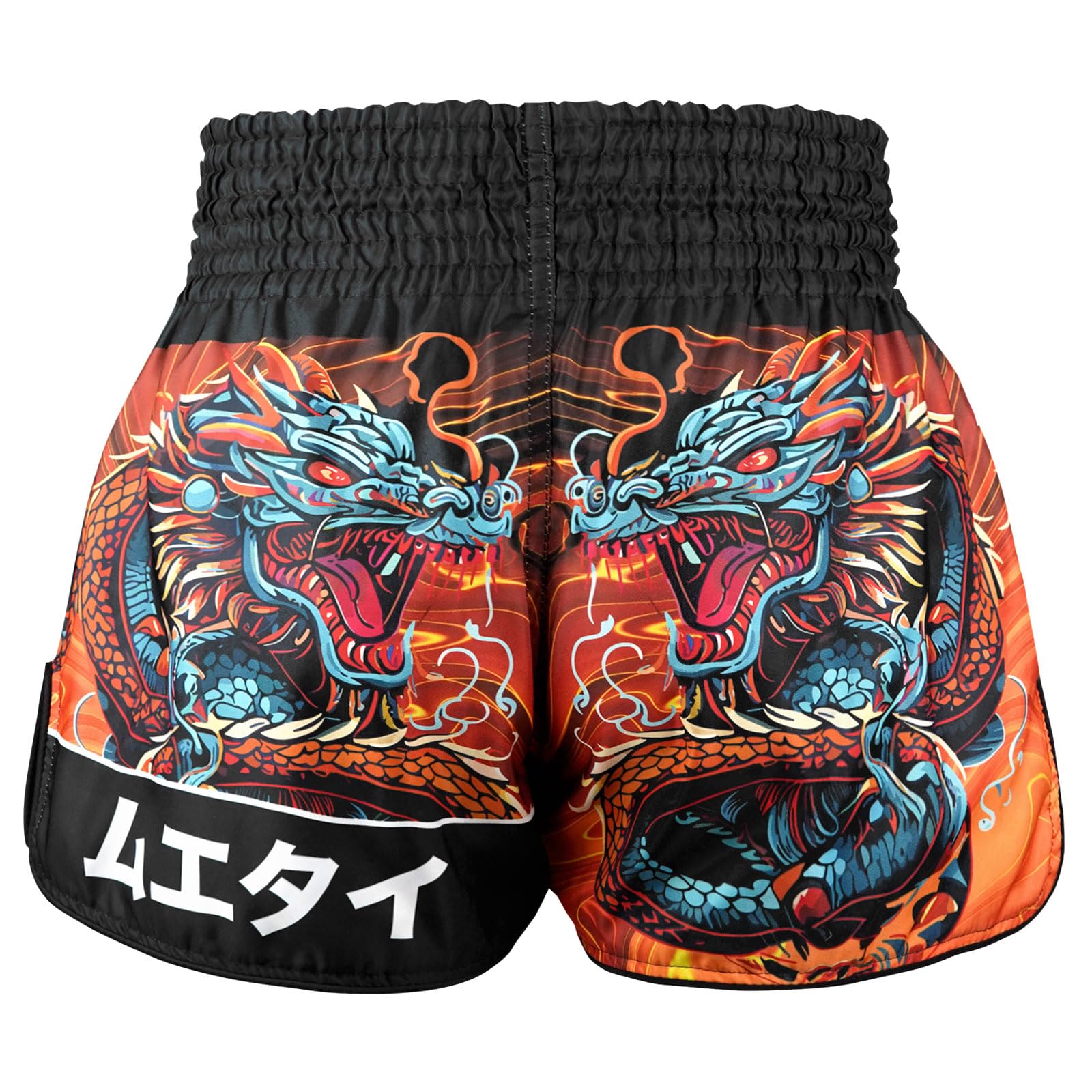 Tuff Sport Pantaloncini da boxe Muay Thai, stile retrò, taglio slim classico, per MMA, kickboxing, allenamento, abbigliamento da allenamento