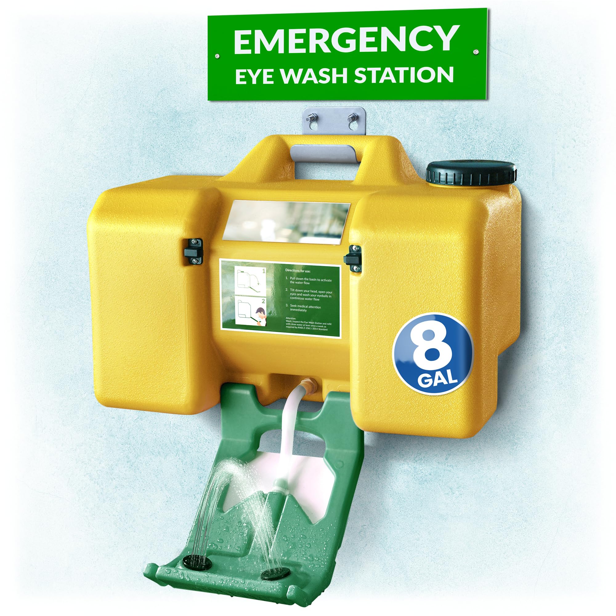 Portable OSHA Eye Wash Station - 8 Gallon -3