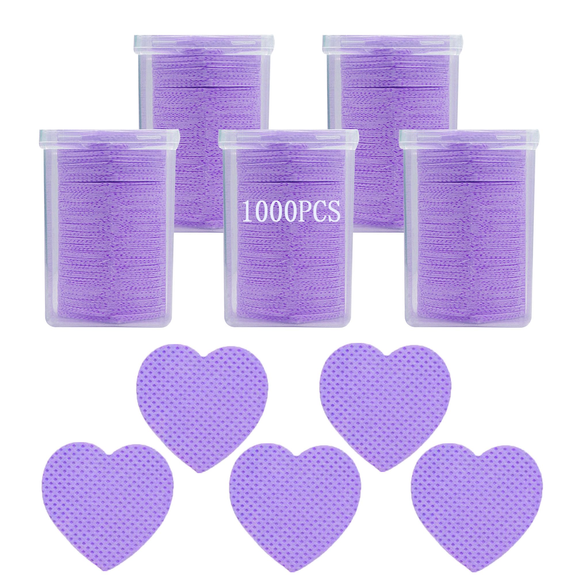 1000 PCS Nail Wipes, Lint Free Nail Polish Remover Wipes for Lash Extension, No Lint Eyelash Extension Glue Wipes, Absorbable Eyelash Extension Glue