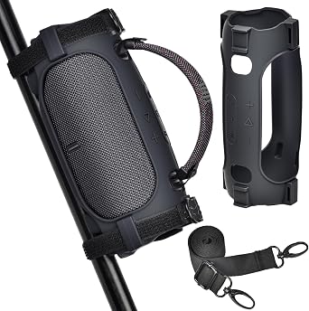 Case Compatible with JBL Charge 6 Portable Bluetooth Speaker, Silicone Cover Strap for Waterproof & Drop-Proof Bluetooth Wireless Speakers Mount Cycling Outdoor Adventures Case Only