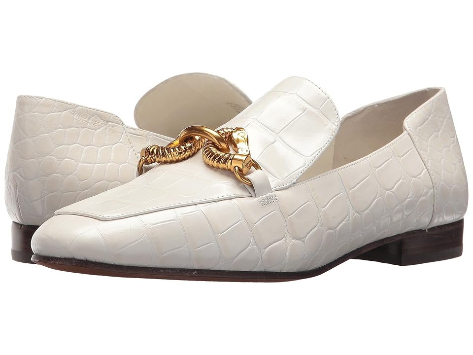 

Tory Burch Jessa Horse Head Loafer (Ivory) Women's Slip on Shoes
