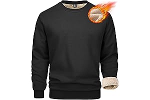 MAGCOMSEN Men's Sherpa Lined Sweatshirt: Warm Winter Wear Elevated