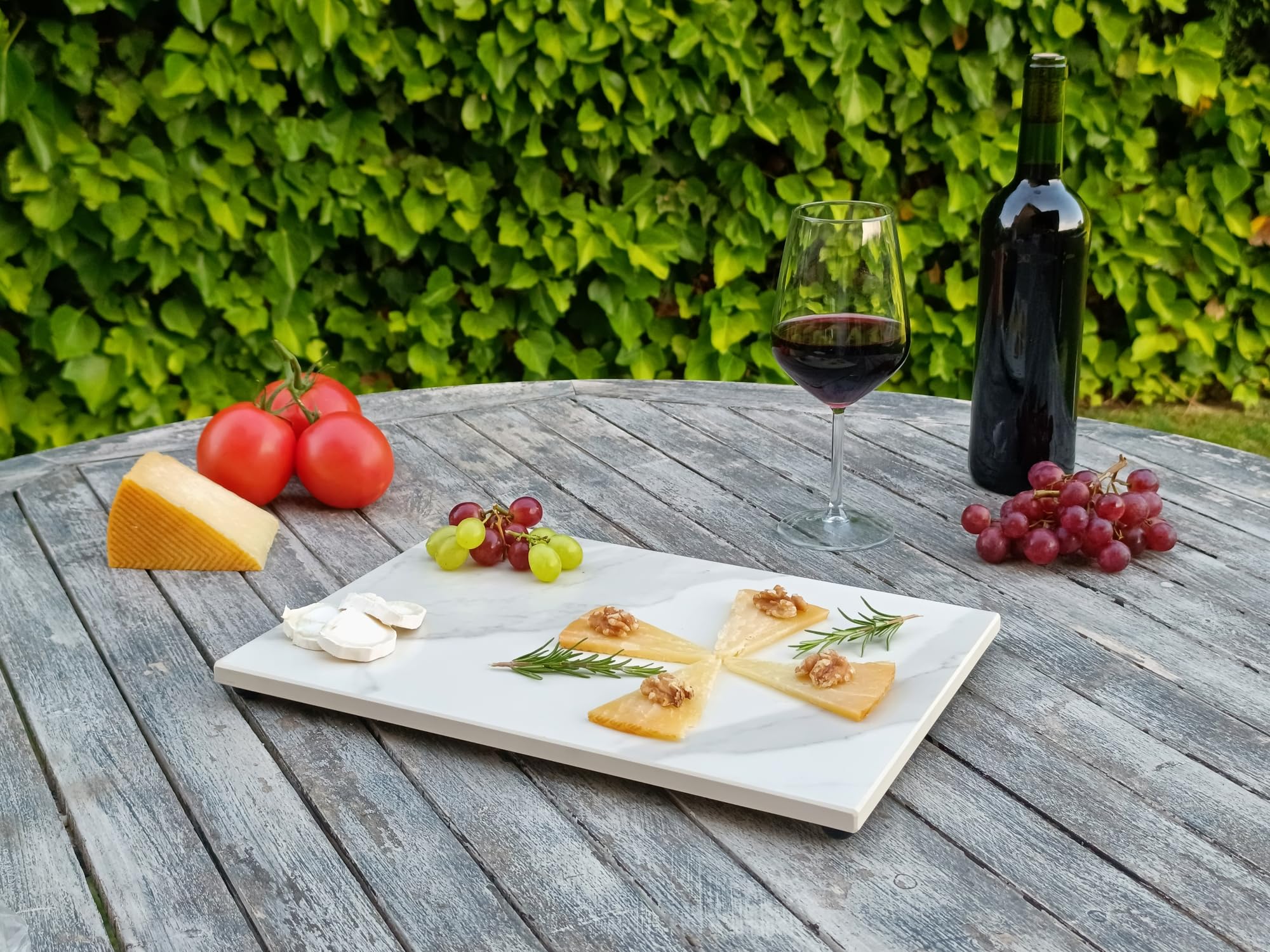 LOANE - Tabla de Cortar Multifuncional - Tabla Cortar Cocina, Material Porcelánico, Resistente al Calor y a los Arañazos, Ideal para Picar, Servir y Presentar Alimentos