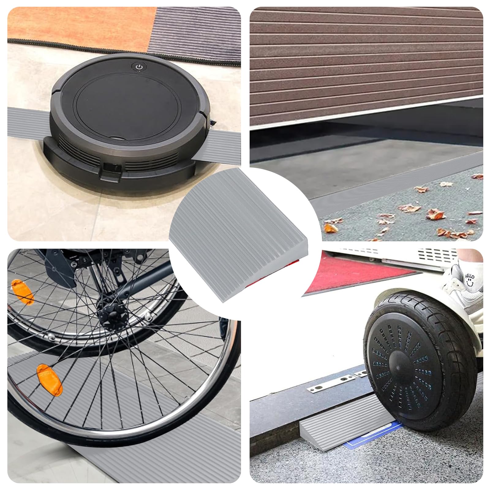 Rampa progowa – 8 cm x 2,5 cm x 90 cm – rampa progowa, gumowa rampa najazdowa, progi drzwiowe, rampa dla wózków inwalidzkich, obciążenie do 800 kg, do robotów odkurzających, wózków inwalidzkich
