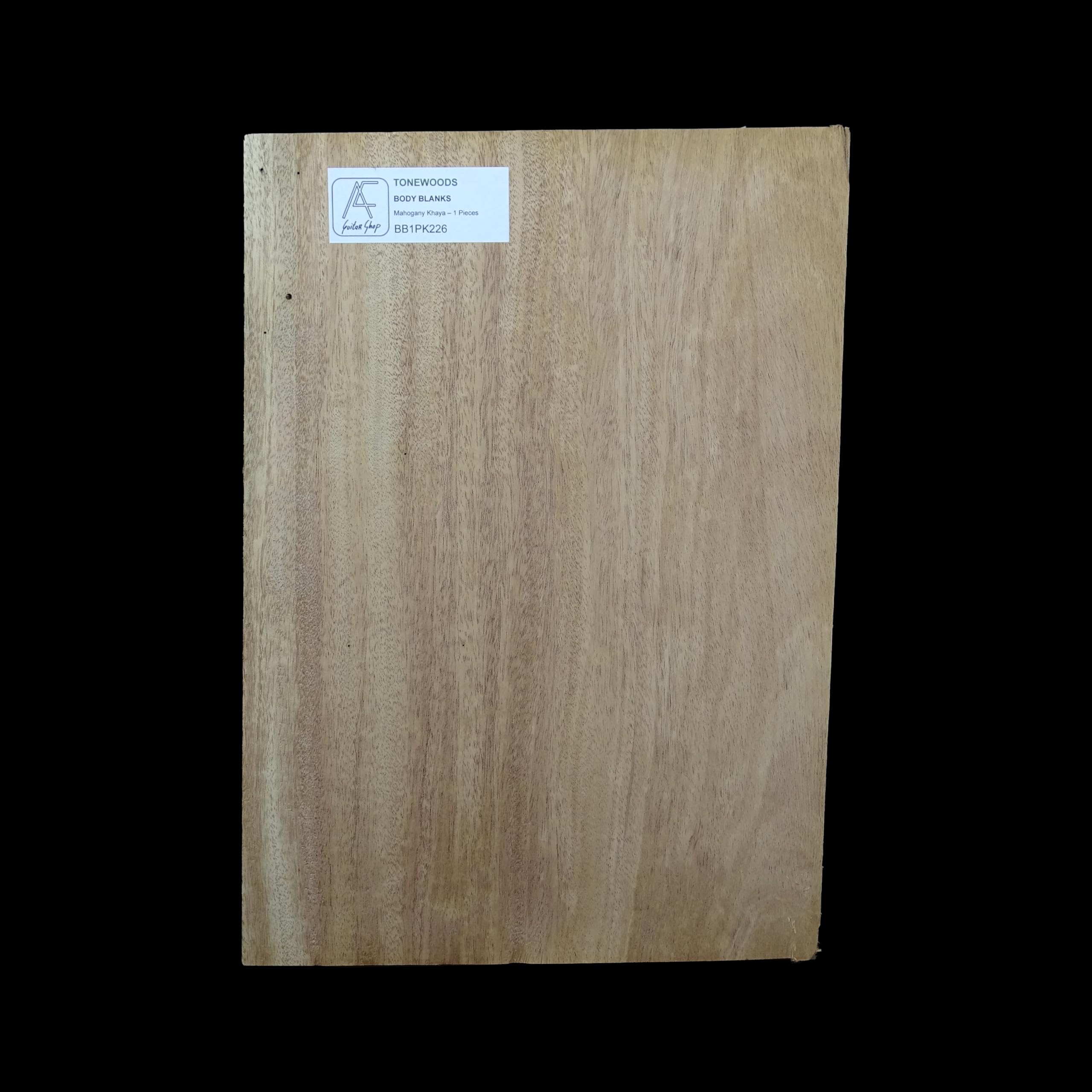 Corps de guitare en acajou d'Afrique Khaya massif 1 pièce calibré pour luthier BB1PK226