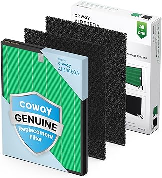 Coway Airmega 150 Genuine Air Purifier Replacement Filter Set, HEPA Filter and Active Carbon Filter, AP-1019C-FP