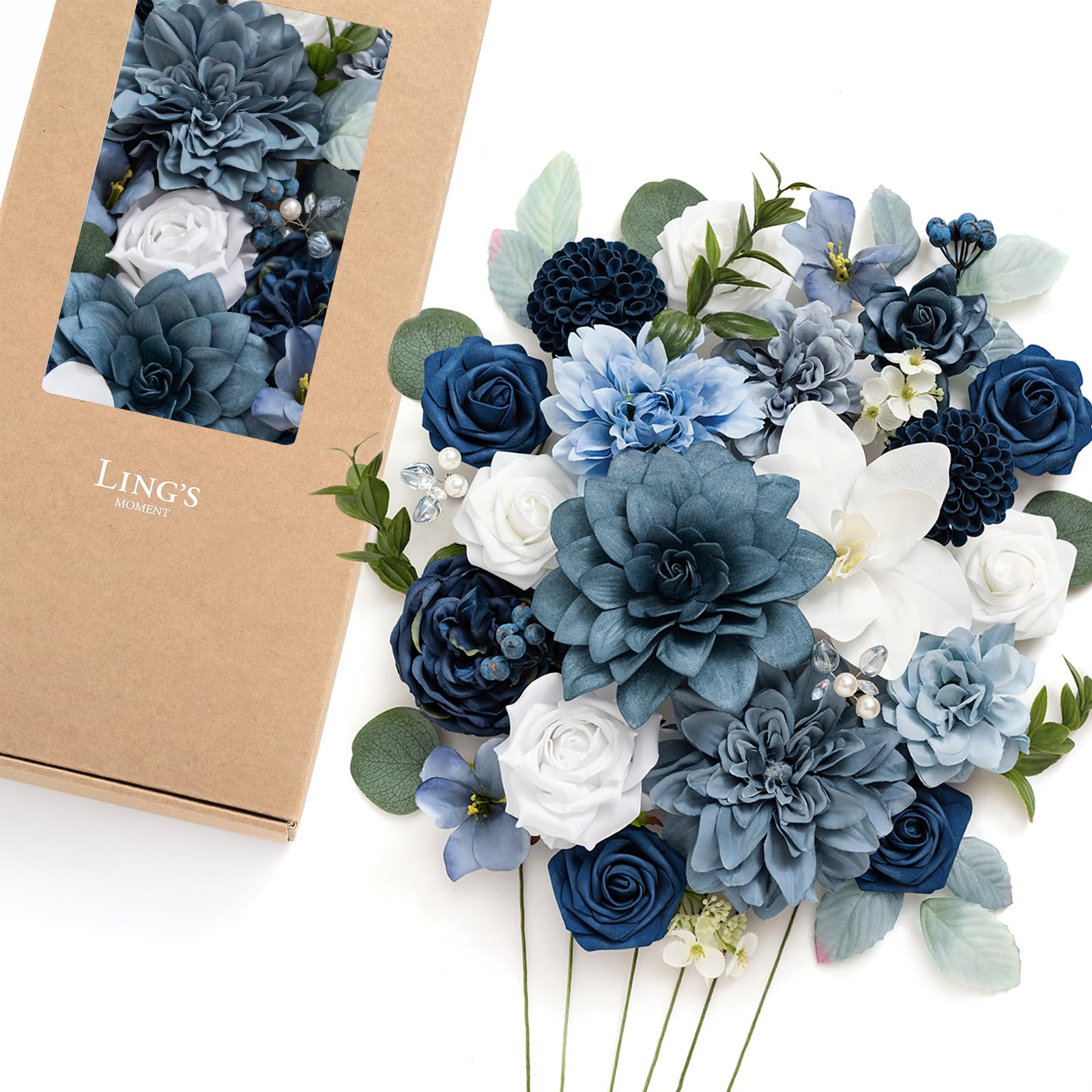 Amazon.com: Ling's moment Fake Flowers Box, Faux Artificial