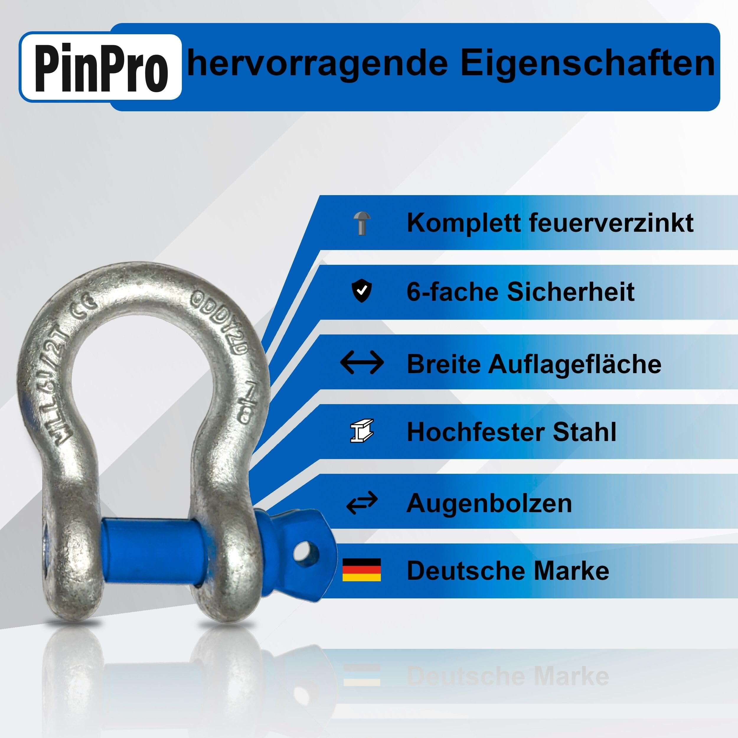 Bow Shackle 11.0mm 1.5T Galvanised Steel TRADE PACKS - View #7