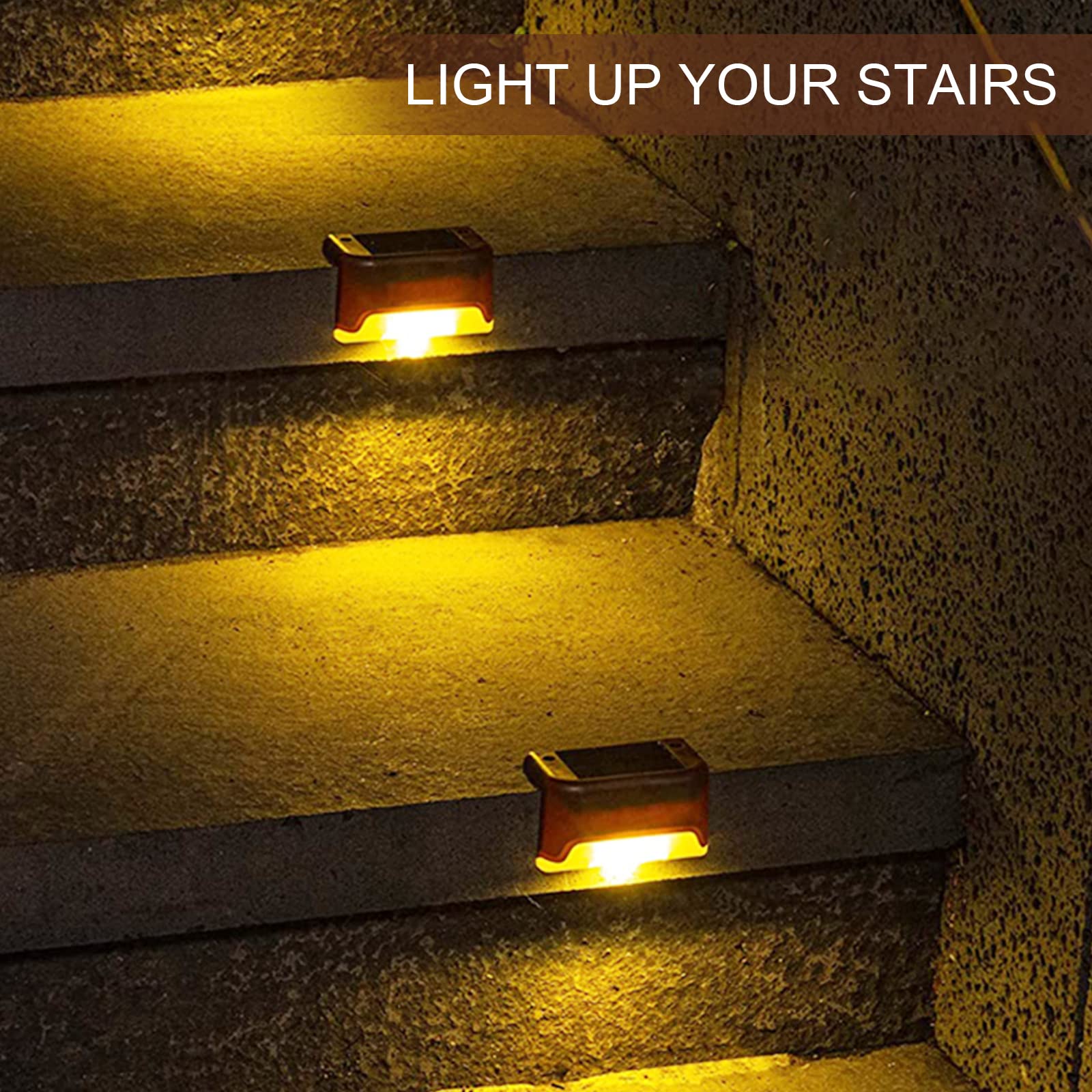 maxant Solar Deck Lights, 12/16 Pack Step Outdoor Fence Waterproof Powered LED Lights for Stairs Step, Railing, Wall, Fence - Image 3