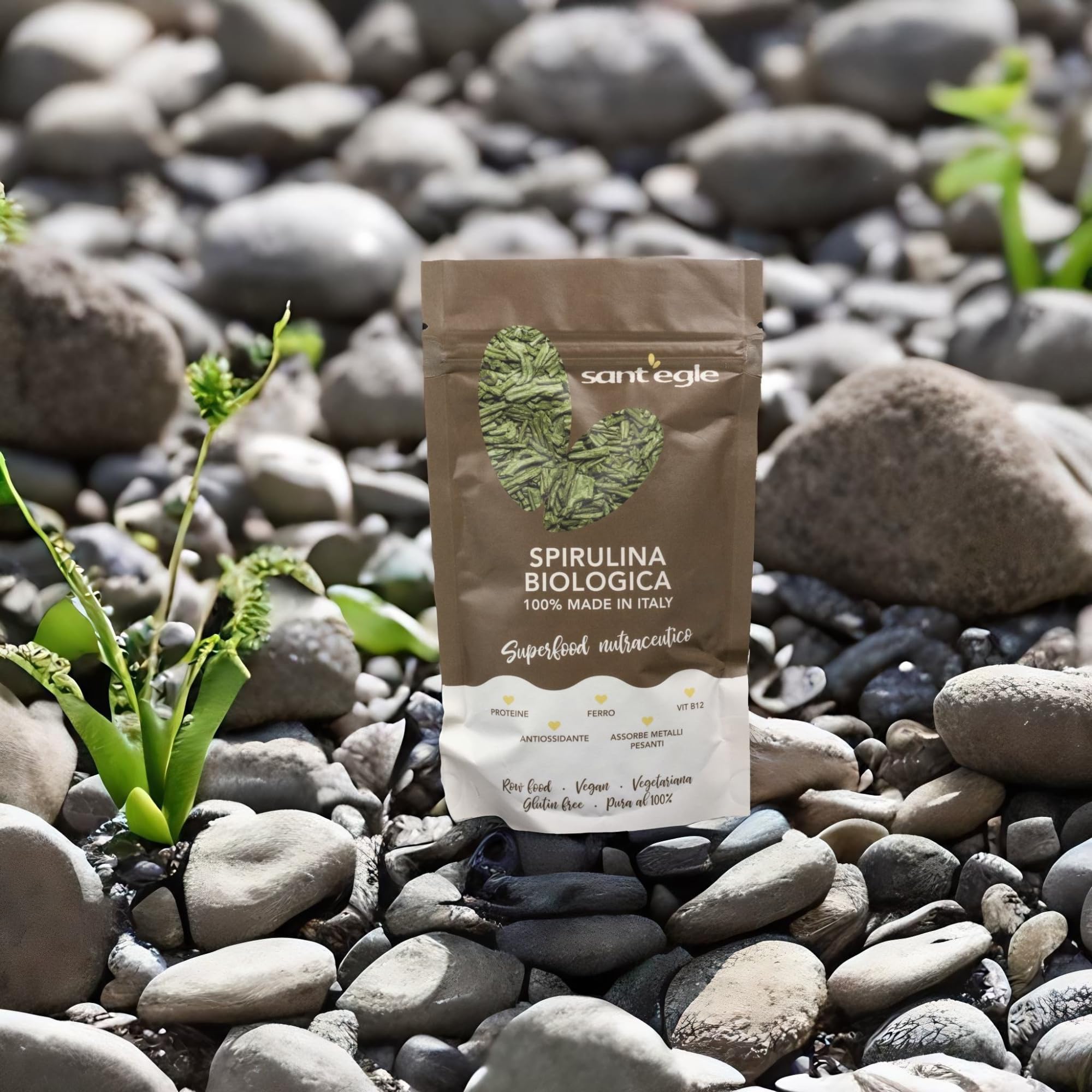 Sant'Egle Spirulina Biologica Croccante 100gr, 100% made in Italy
