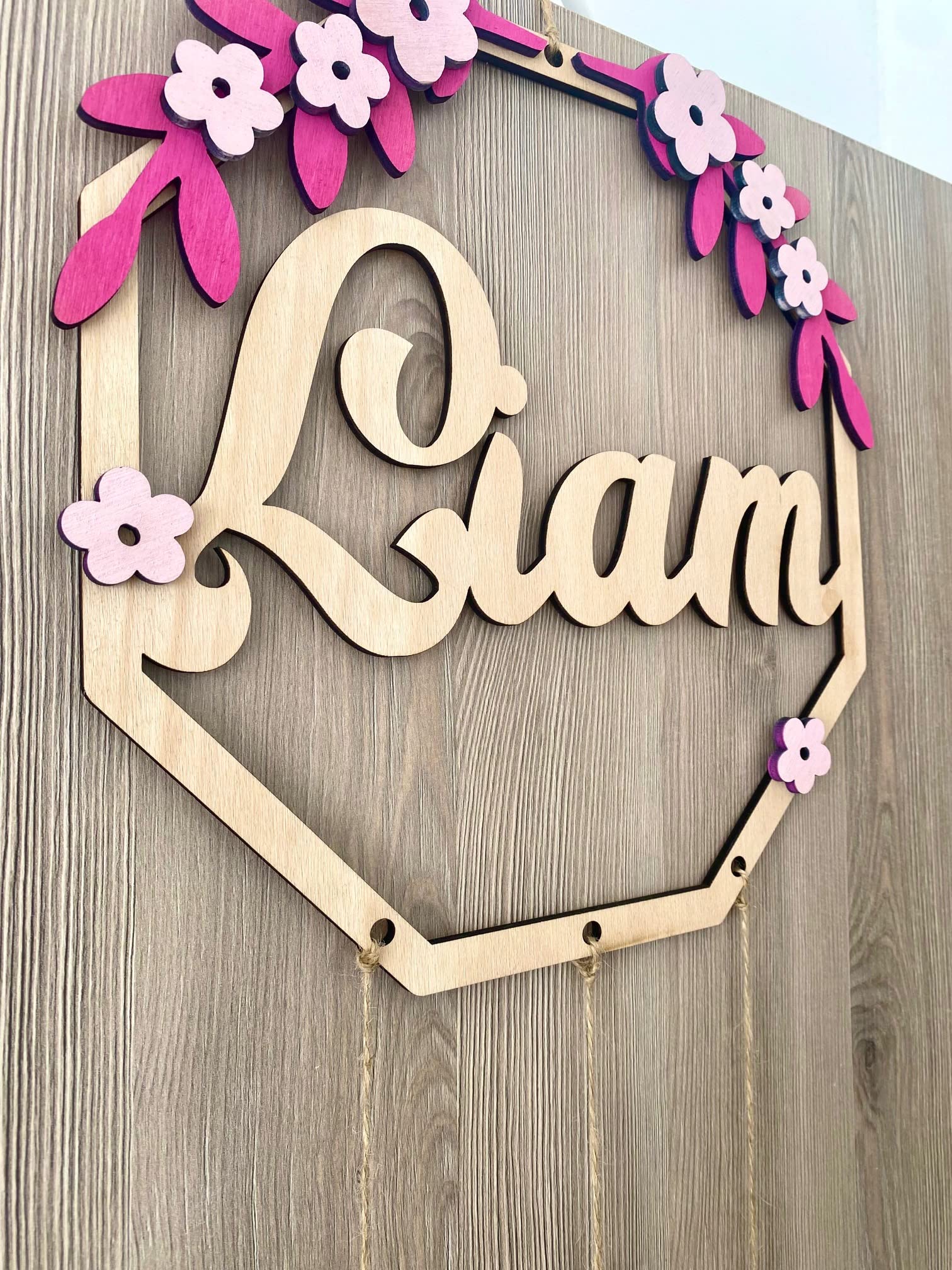 Personalisierter Traumfänger mit Namen Traumfänger aus HOL, Kleine handgefertigter Traumfänger für Schlafzimmer Kinderzimmer-Dekoration Kleine Babyparty-Geschenk (60 cm)