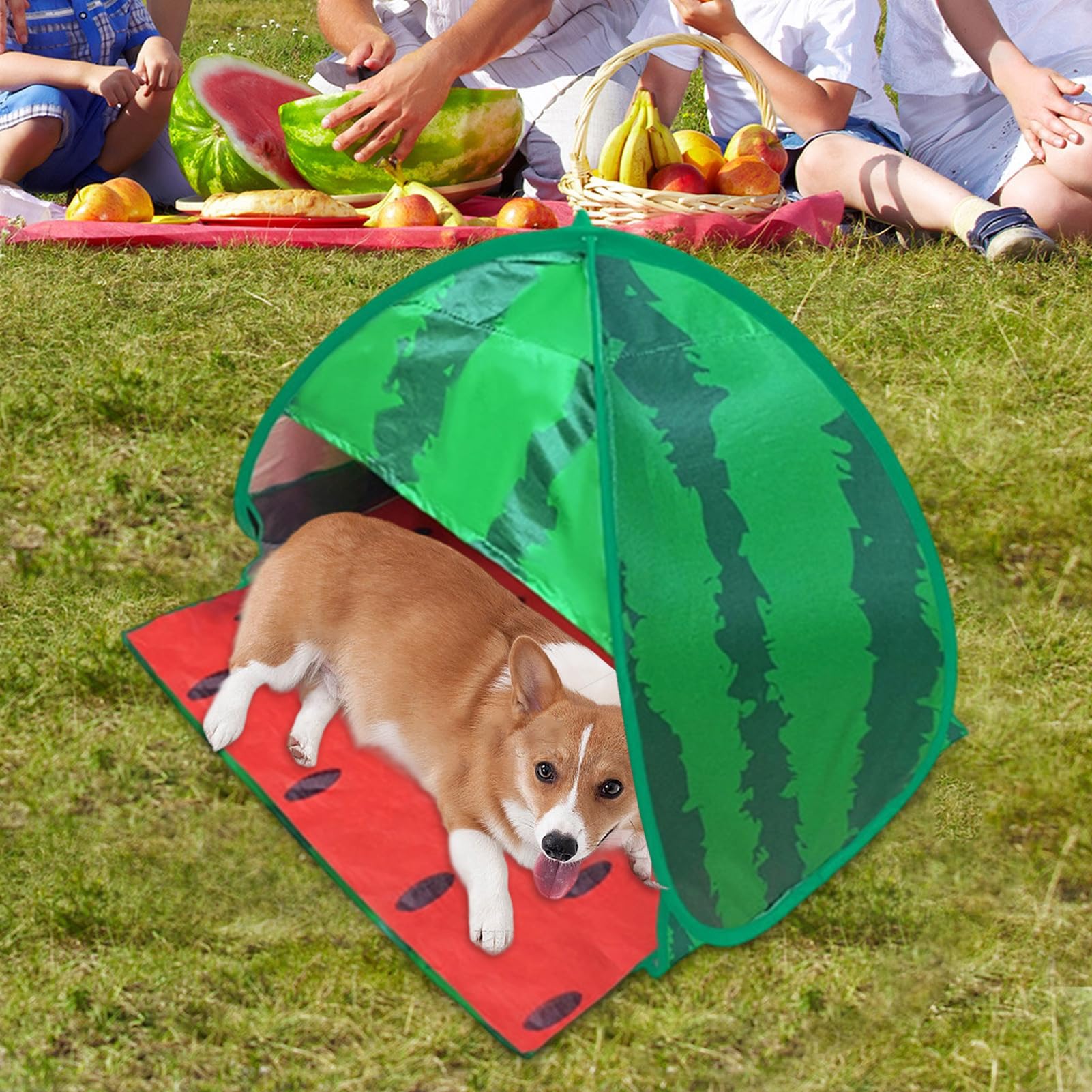 Strandkorb für Hunde | mit Kopfstütze | UV-Schutz für Aktivitäten im Freien wie Camping Garten Picknick Wandern