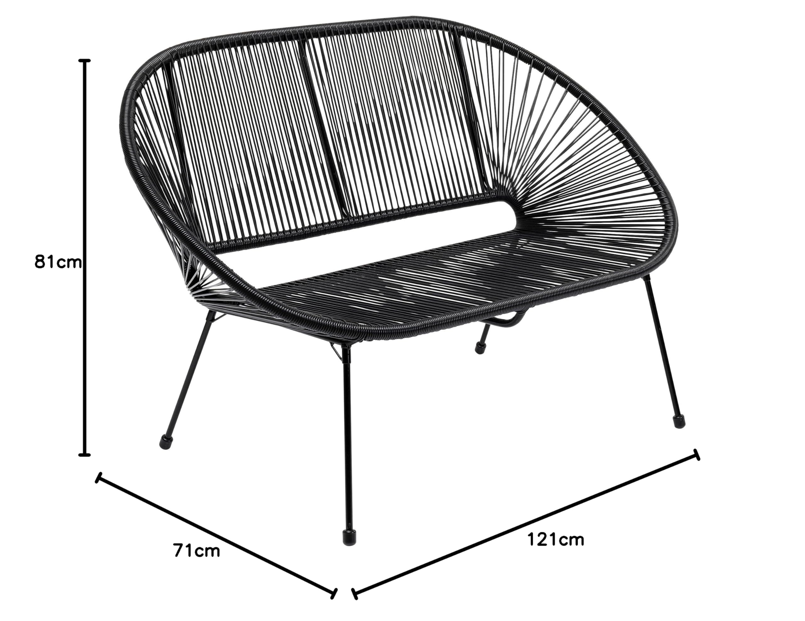 Kare Design Banquette Acapulco Noire