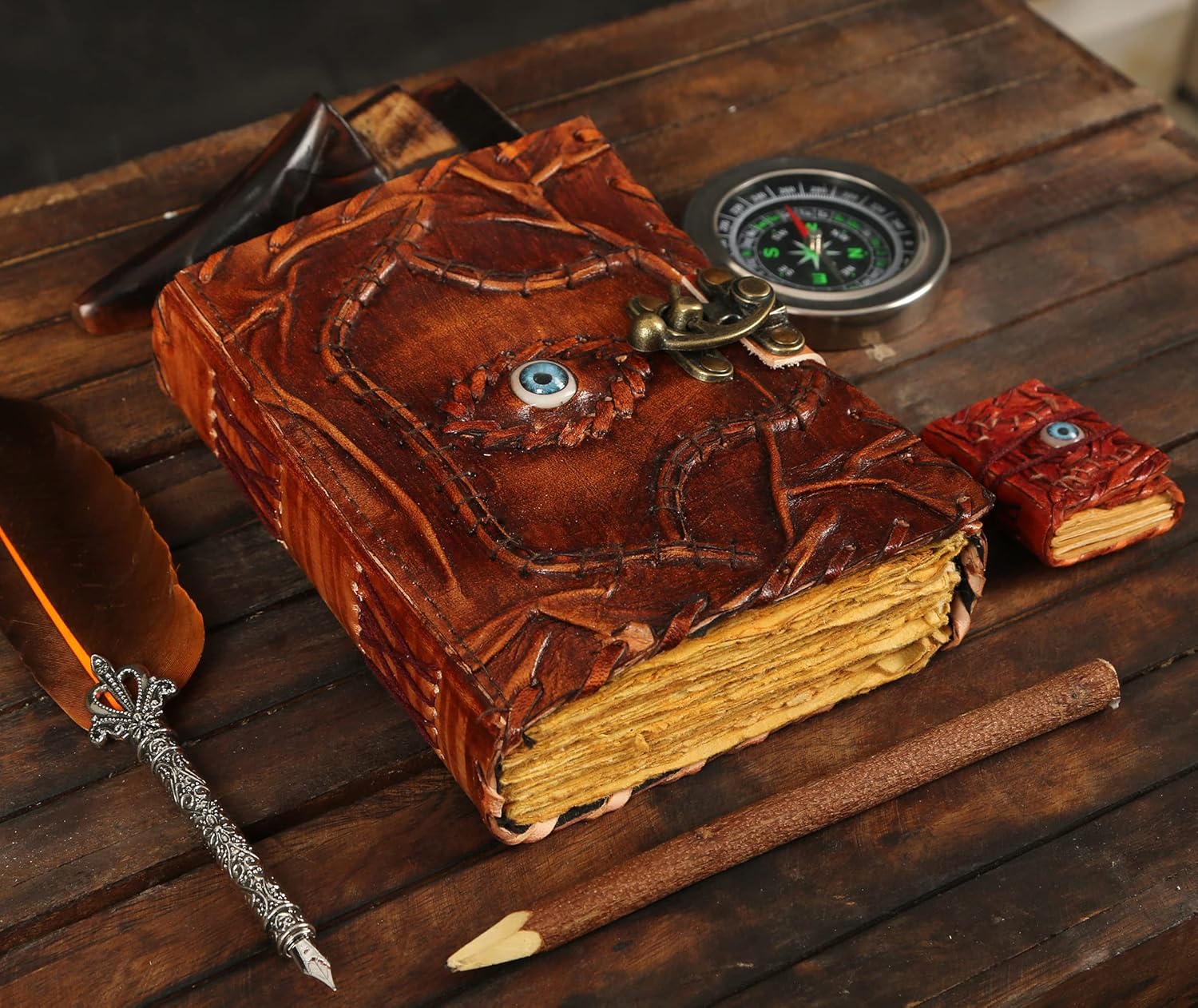 Hocus Pocus Journal for men-Vintage leather bound writing journal with Free leather keychain-Journals for writing Notebook for writing- -Best Christmas Gifts set For Men And Women-Halloween
