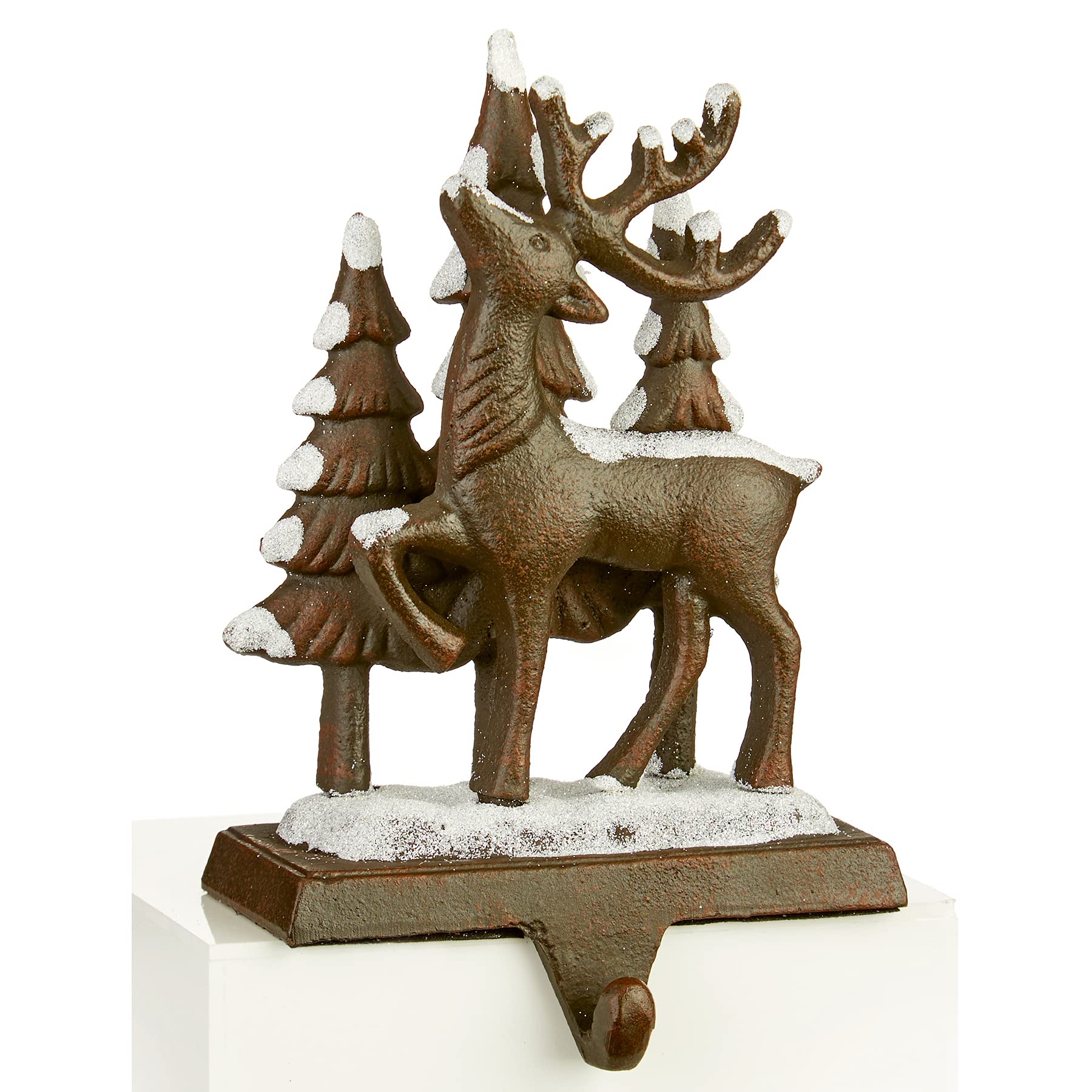 Premier Christmas 18Cm Stocking Hanger Holder Fireplace Mantle Hooks Decoration - 1 Deer