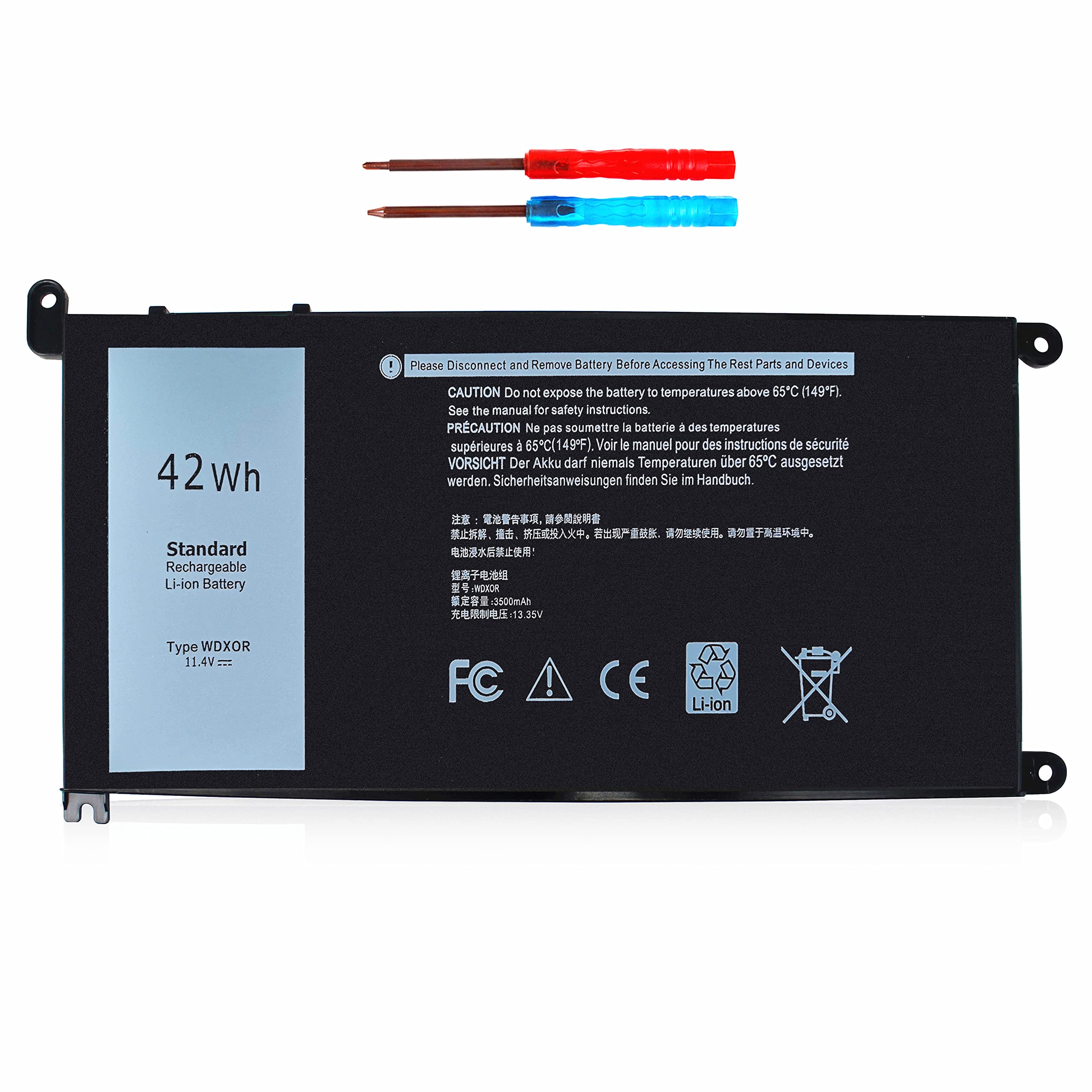 Amazon.com: WDX0R Replacement Laptop Battery for Dell Inspiron 13