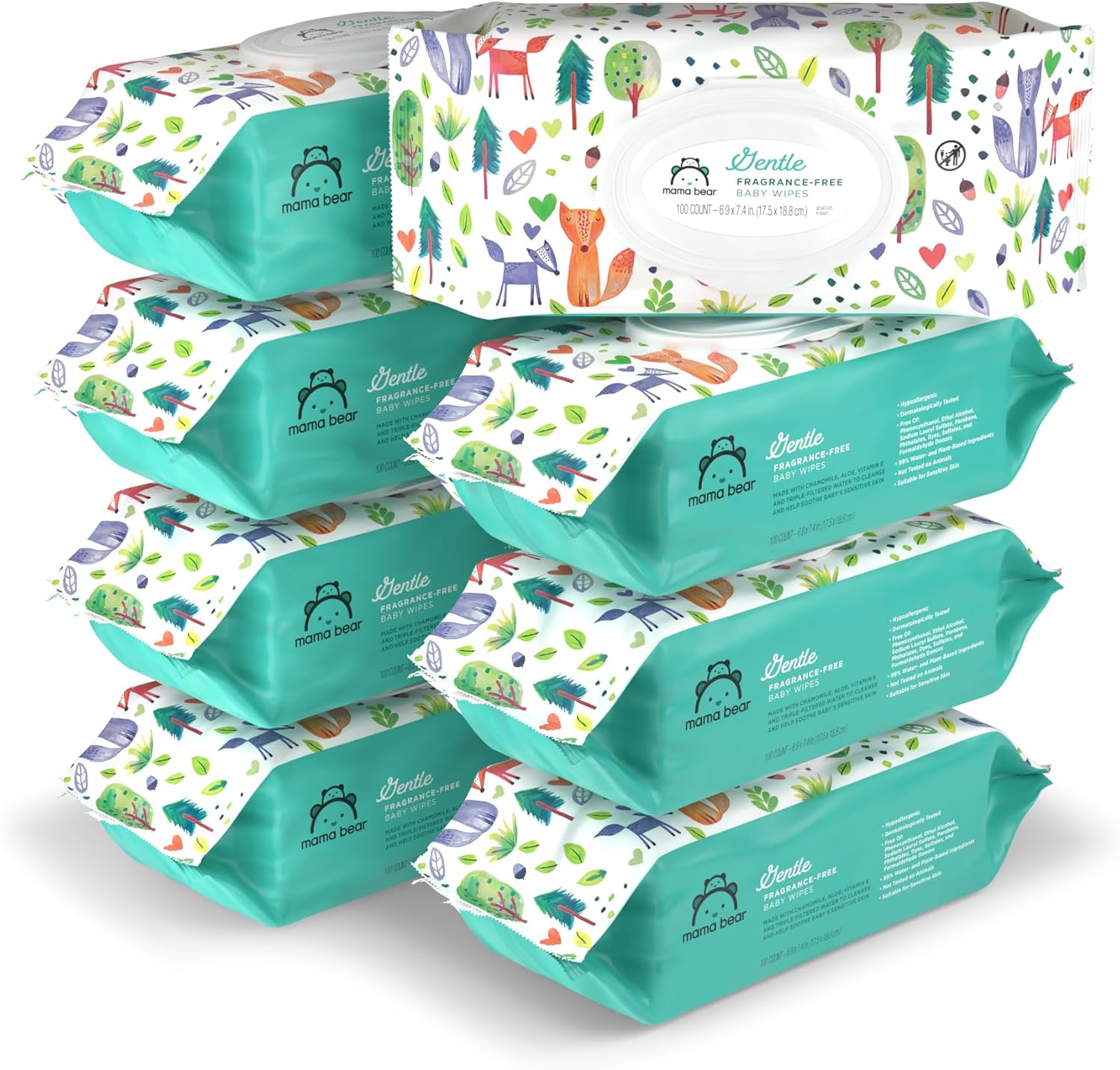 Amazon Brand - Mama Bear Gentle Fragrance Free Baby Wipes
