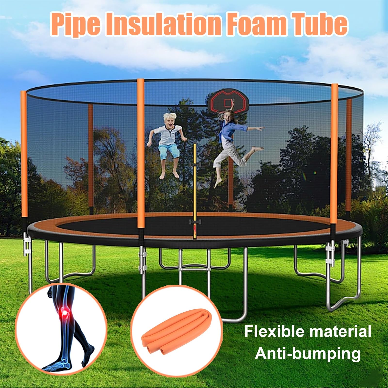 Tubo in gommapiuma, 95cm Schiuma Tubi, ID 18 22 25 28 32 mm Gomma Isolamento Tubo Rivestimento, Maniglia Impugnatura Protezione, Tubolare In Schiuma per Palestra Attrezzatura Rame Tubo(Nero,32mmx5mmx9