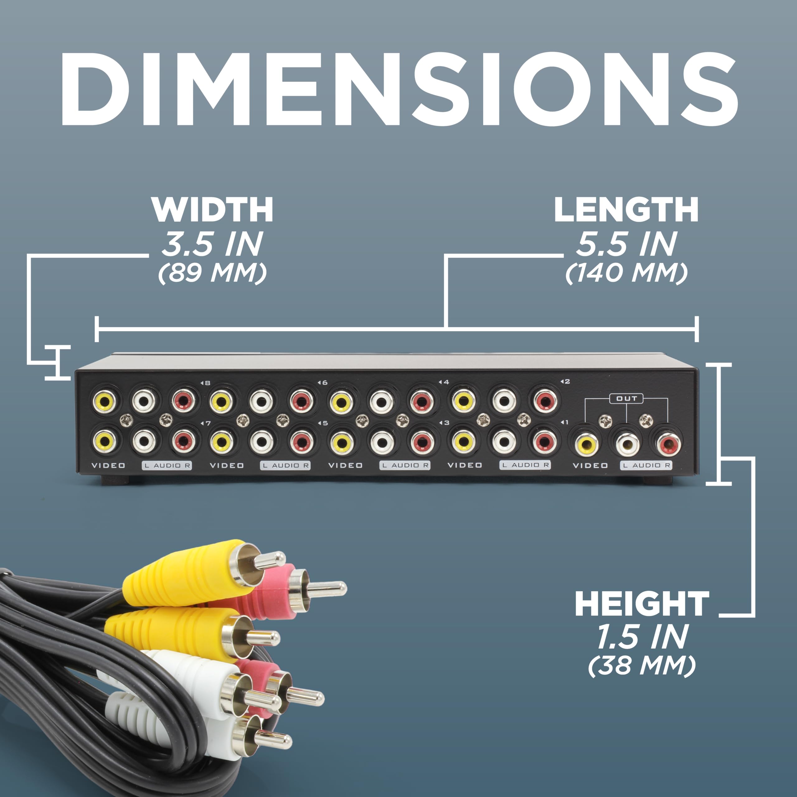 Convertidor HDMI DVI, Componente, RGB, RCA (AV Composite) (Digital y analógico) - Convierte señales HDMI HD para Xbox/PS4/PS3/PC/Laptop/TV/STB/VHS/VCR/Camera/DVD/reproductor Blu-ray, PAL/NTSC