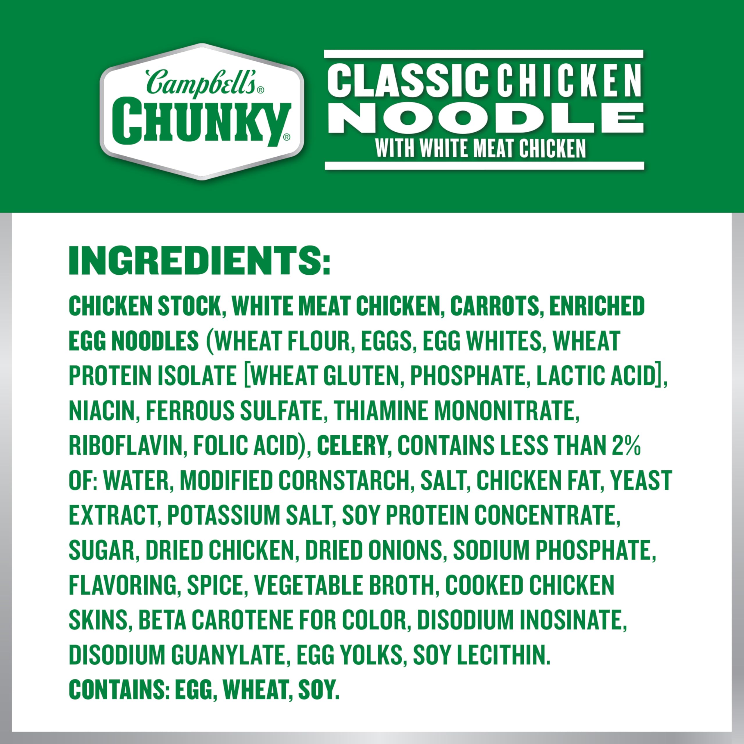 Campbell’s Chunky Soup, Classic Chicken Noodle Soup – Kelce Legend Edition, 18.6 oz Can