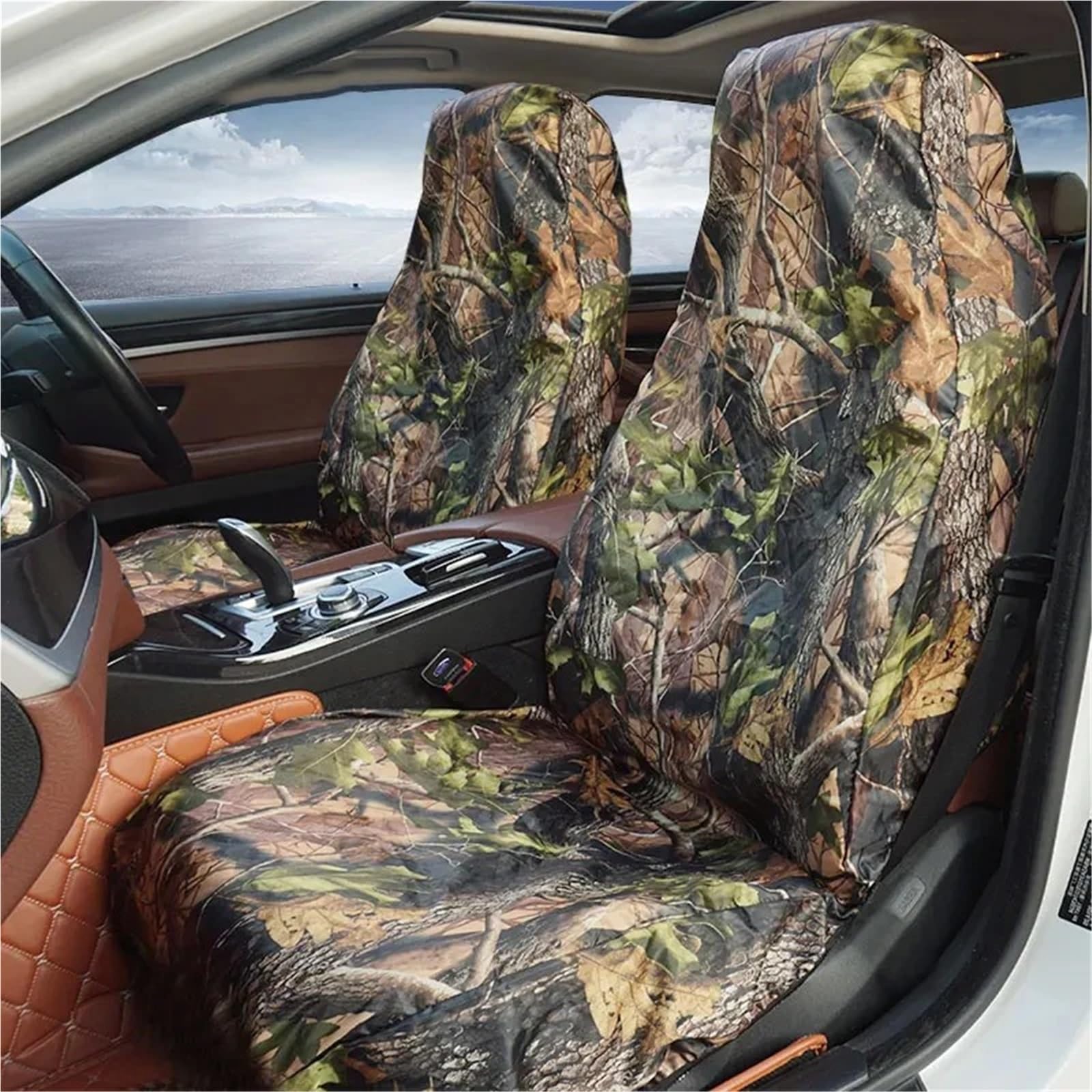 Autositzbezüge Set Auto Camouflage Sitzbezug Universal Wasserdicht Seat Protector Outdoor Jagd Camping Vorne Hinten Sitzbezug Zubehör Auto Schonbezüge(5pcs Seats)