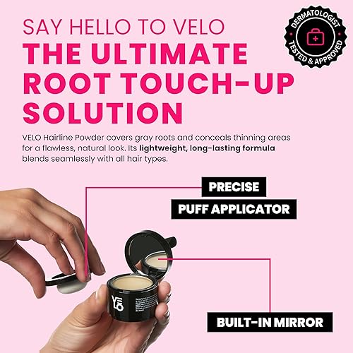 Miniatura 36 de VELO Polvo de línea capilar - Polvo de retoque de raíz de cabello Light Coffee para mujeres y hombres, cubre instantáneamente el cabello gris
