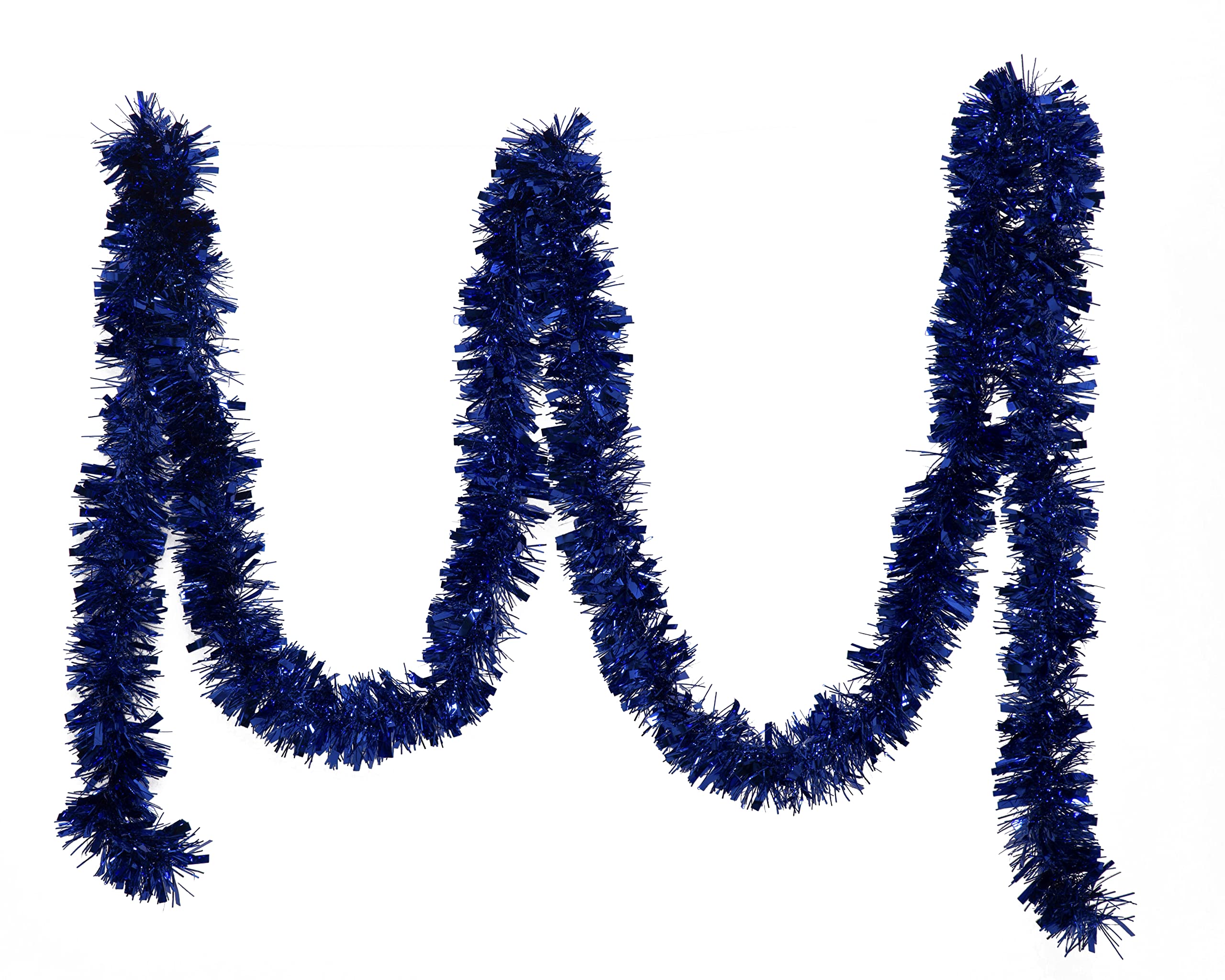 Simply Products 4M Chunky/Fine Cut Christmas Tinsel Garland Decoration (Navy) - Image 2