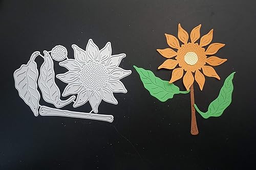 Miniatura 3 de Troqueles de corte de girasol de metal A + una flor estereoscópica 3D troquelada plantillas en relieve molde para tarjetas DIY álbum de recortes,