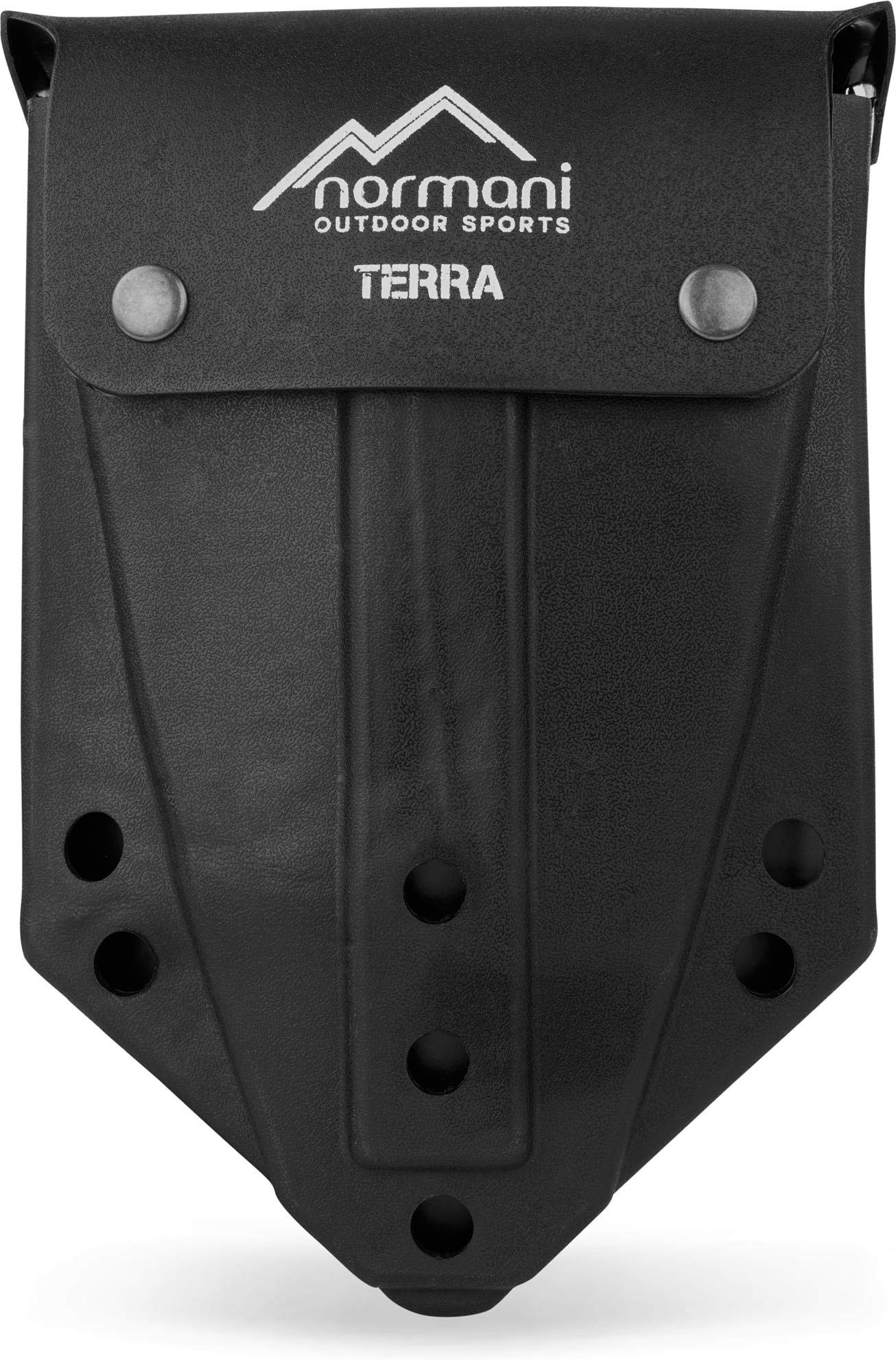 EXTRA STABIL - BW Klappspaten mit Tasche, Bundeswehr/US Army Militär Schaufel/Feldspaten/Spaten aus Carbonstahl/Stahl - Ideal für Outdoor, Camping, Survival und Jagd Farbe Schwarz/Borstahl