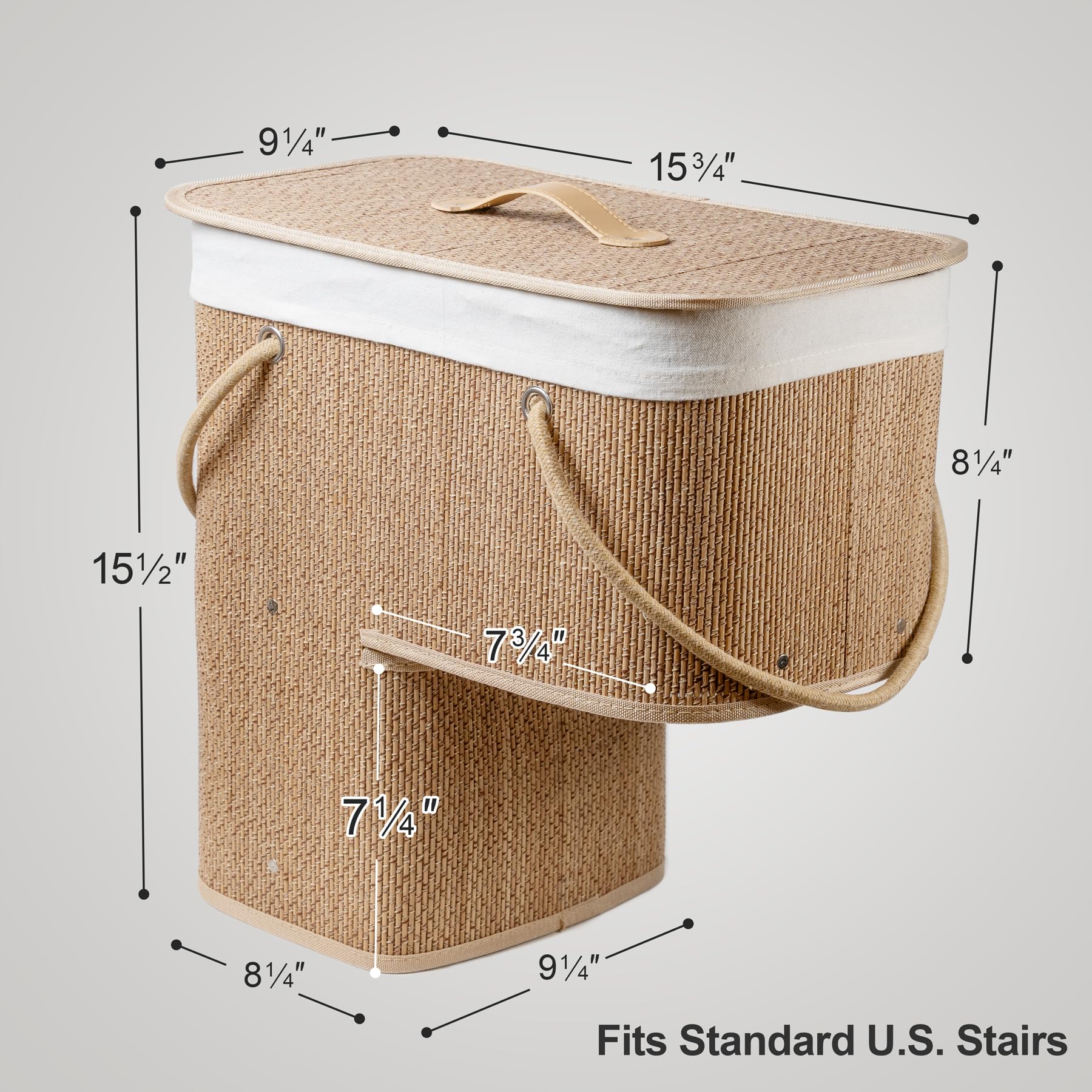 Bamboo Stair Basket - Organize Your Stairs -2